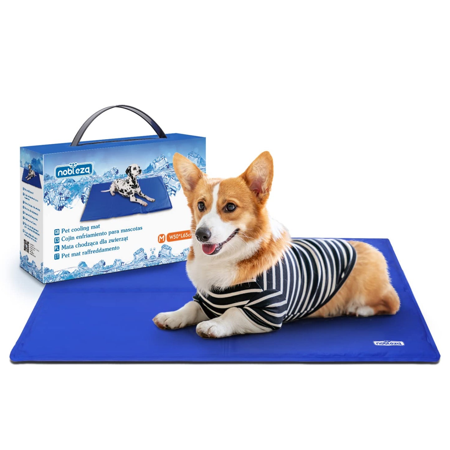 Kühlmatte für Hunde und Katzen, L 65 x B 50 x H 2 cm Blau