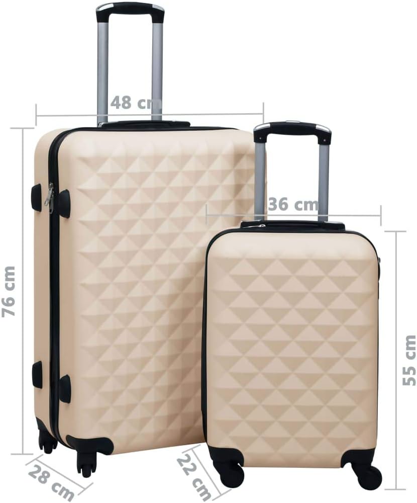 Hartschalen-Trolley Set, Gold