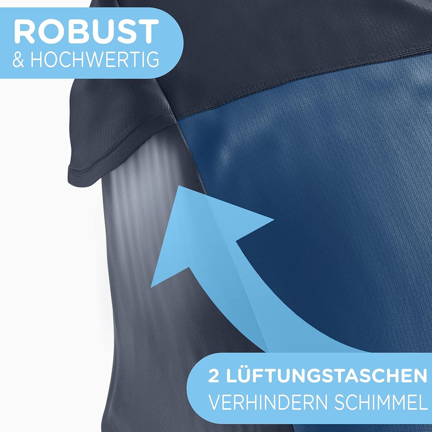 Abdeckung für Veloanhänger, Blau