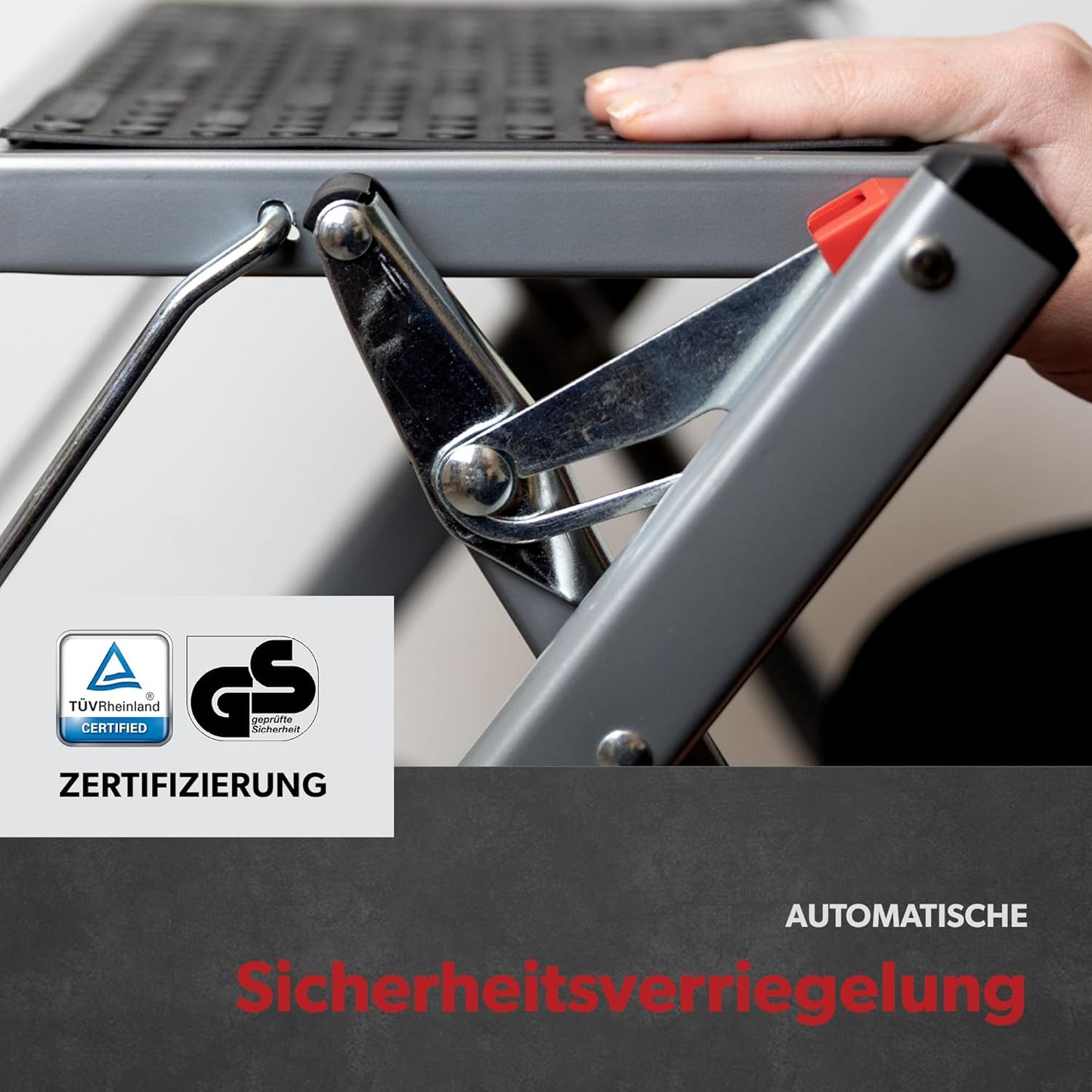 Klapptritt mit 2 Stufen, 2-stufig Anthrazit