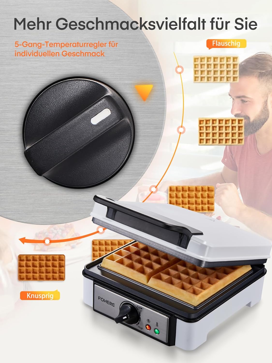 Waffeleisen mit Antihaftbeschichtung