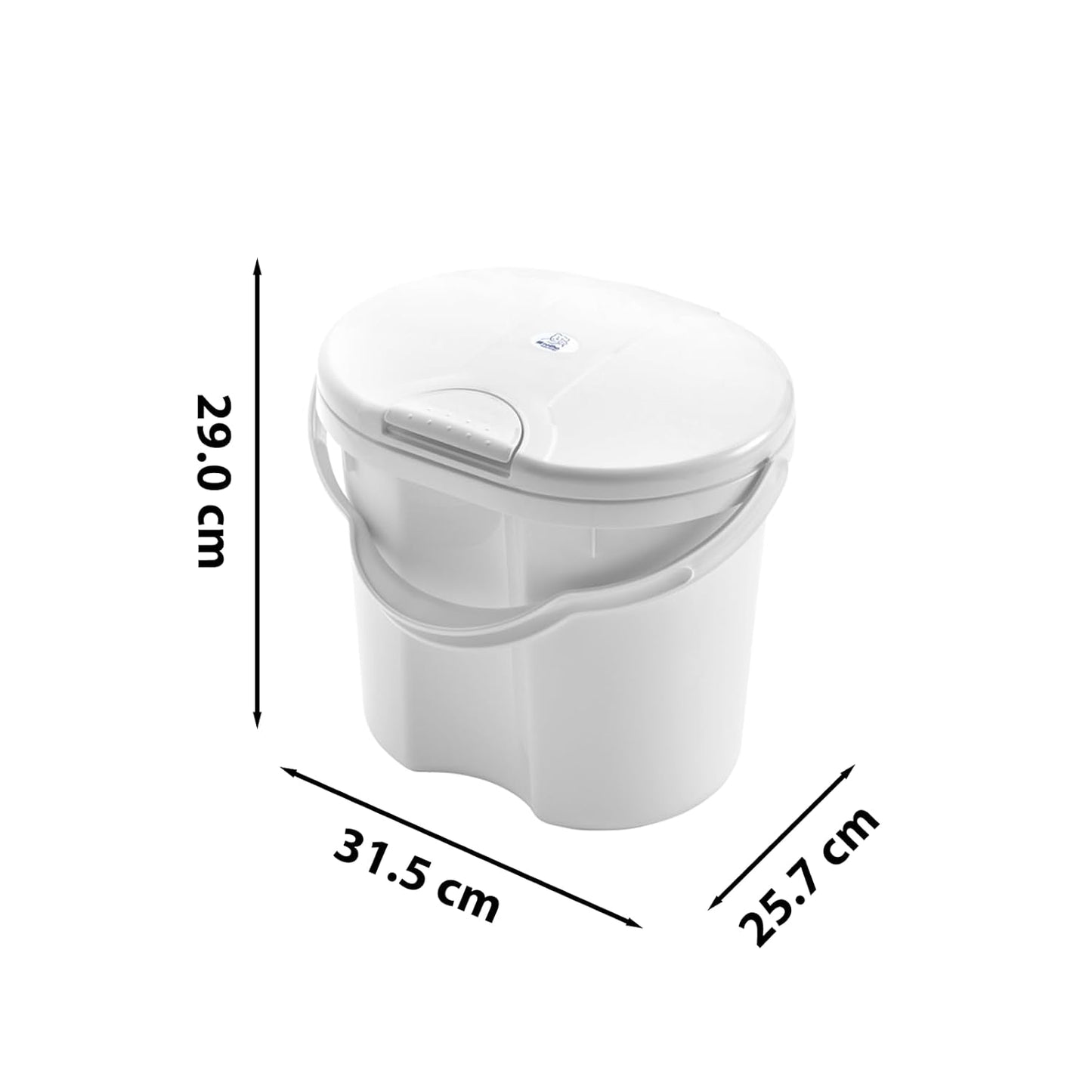 Geruchsdichter Windeleimer TOP, weiss 33 x 29.3 x 29 cm