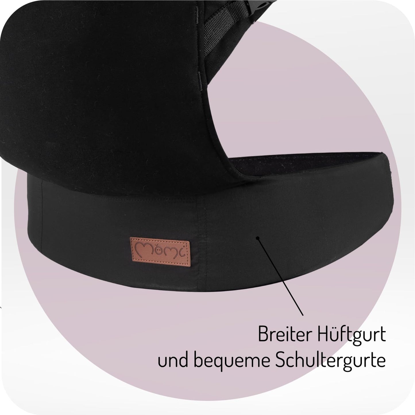 Ergonomische Babytrage, Noir