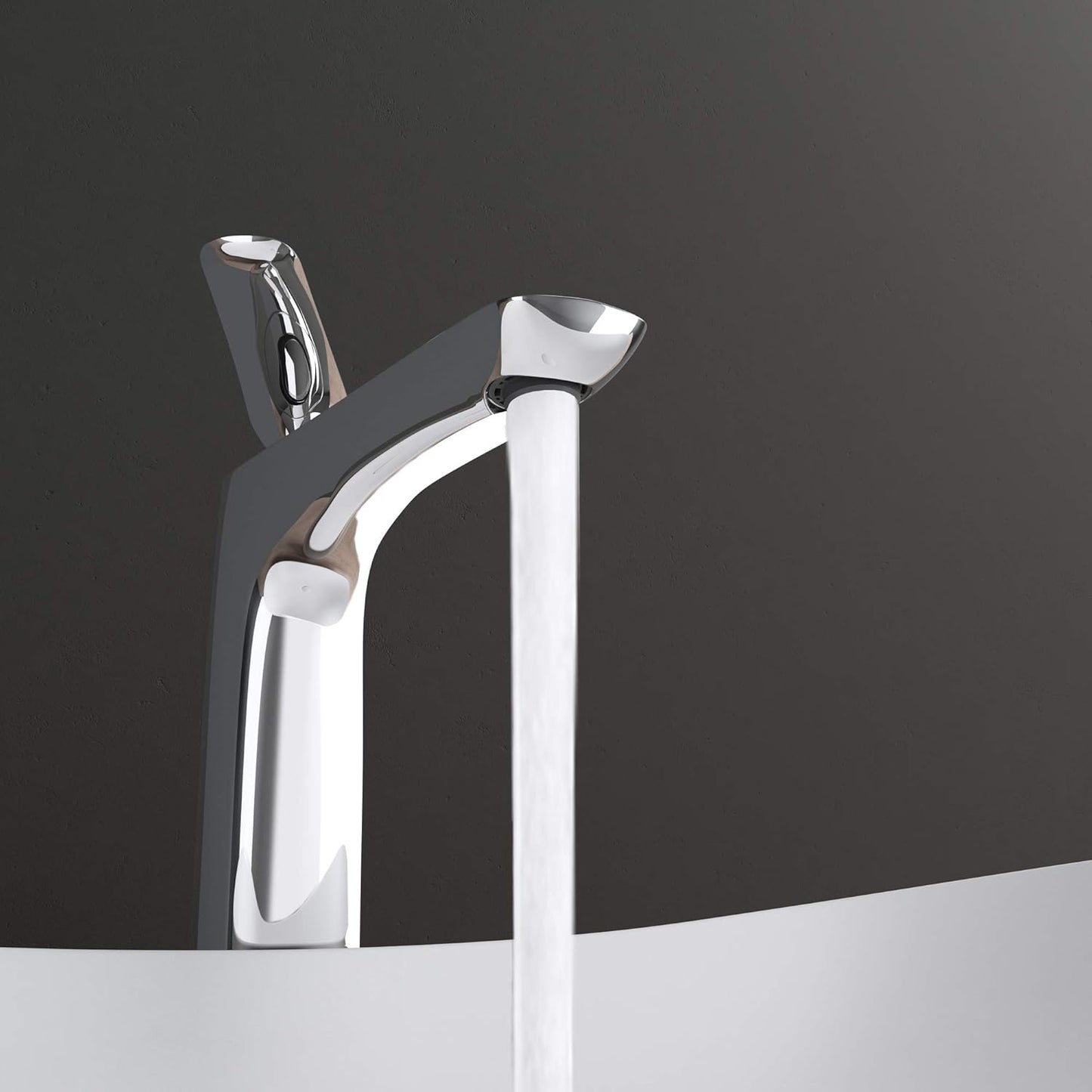 Einhebelmischer Wasserhahn WAM-7201-H, Silber 28 cm