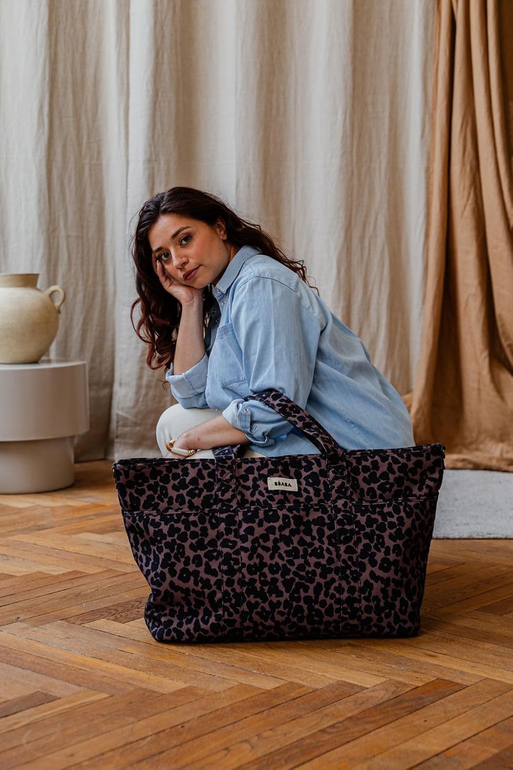 Wickeltasche Madrid XXL, Leopard