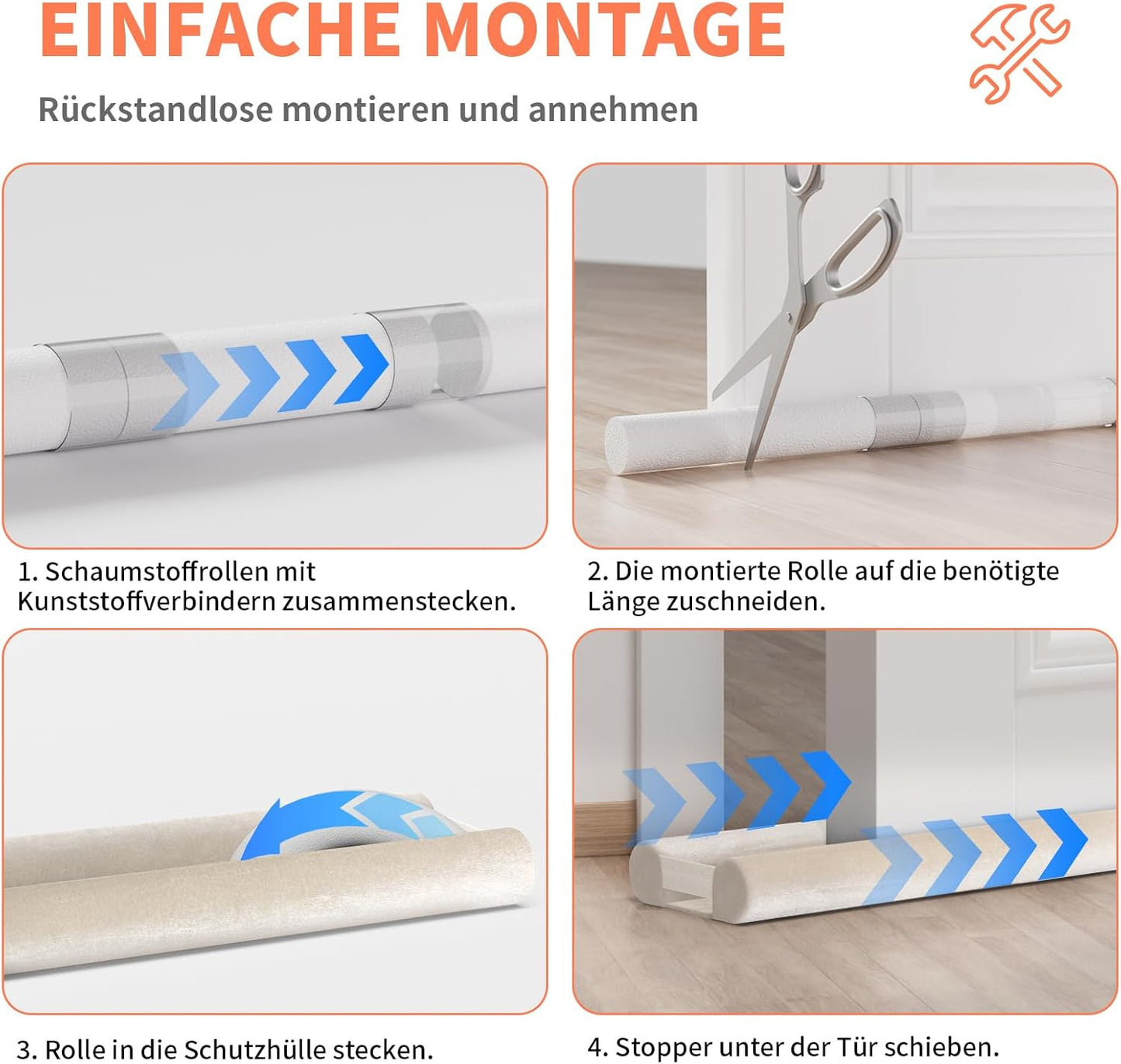 Zugluftstopper, 75-90 cm, Beige 75-90CM