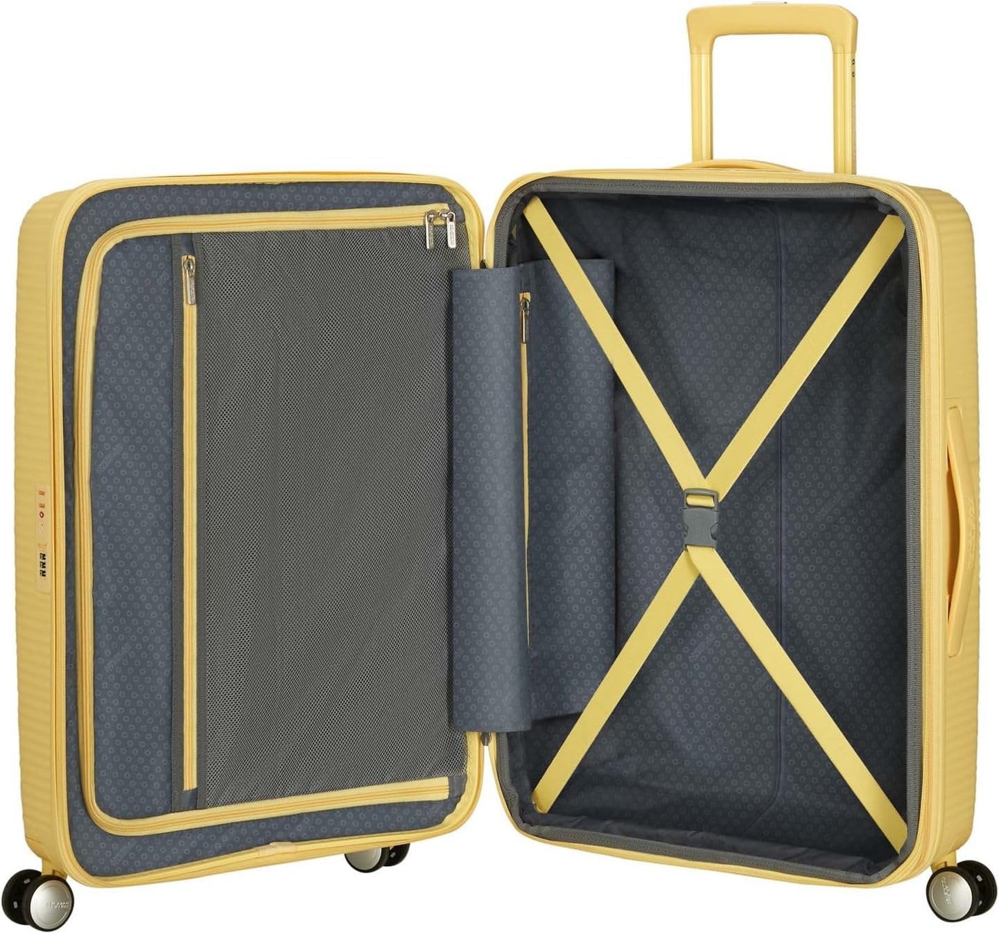 Valigia Rigida Rotante Verde Pastello, Soundbox 67 x 46.5 x 29 cm Yellow (Pastel Yellow)