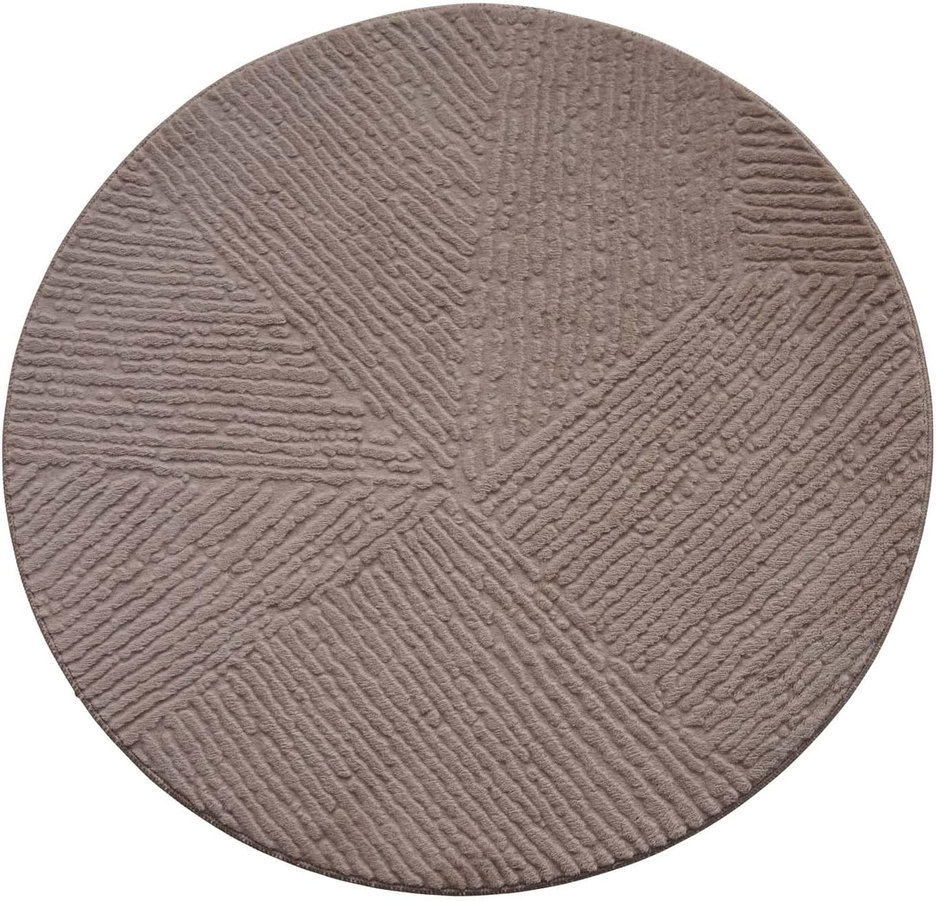 Runder Badematte, rutschfest, Taupe Fresco 120 cm (Rund)