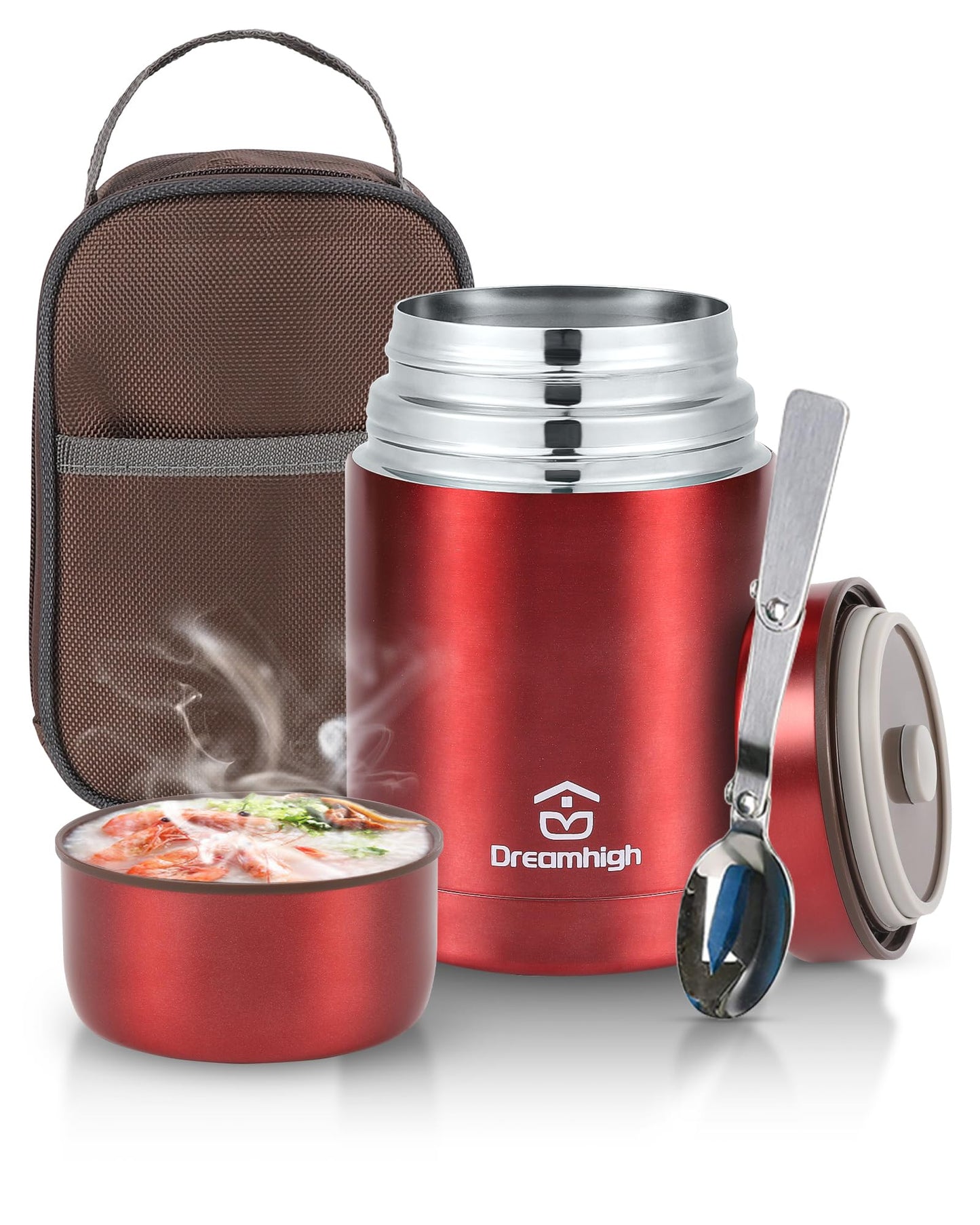 Thermobehälter für Essen, 800 ml, Red-800ml