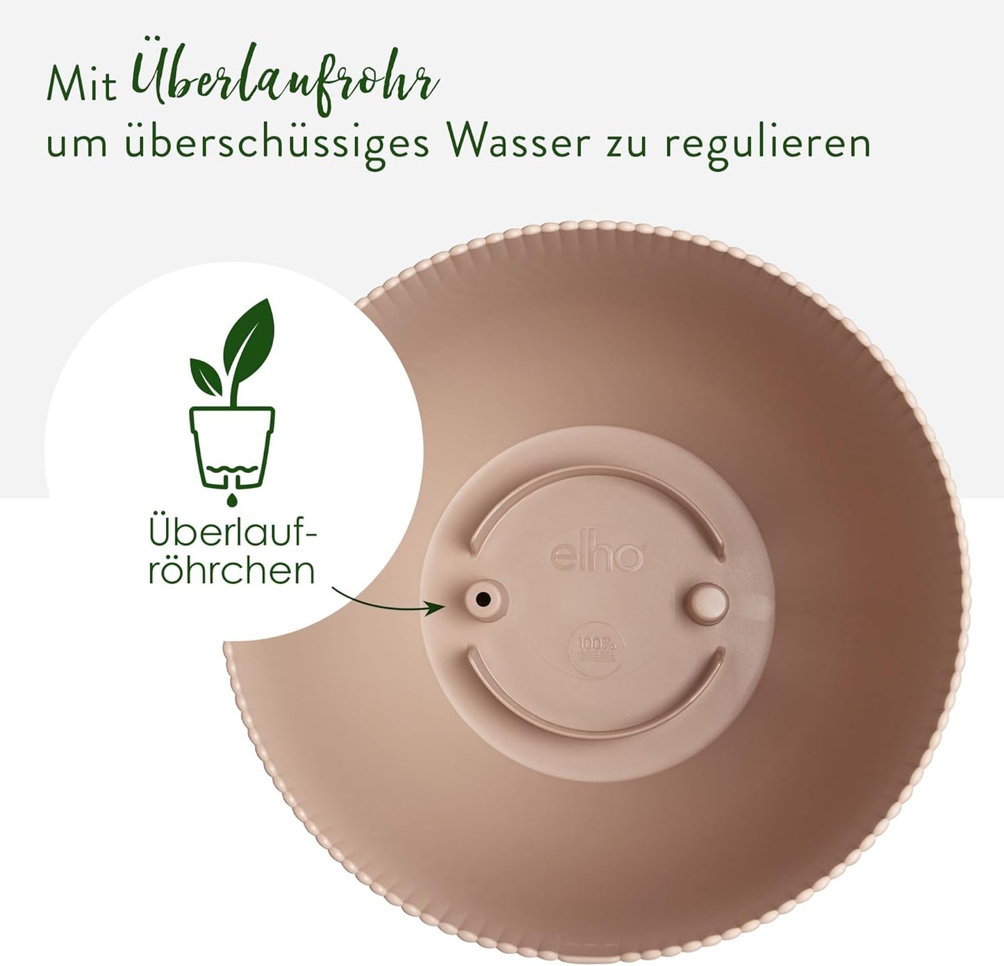 Sereh Blumentopf, 40 cm Cool Clay