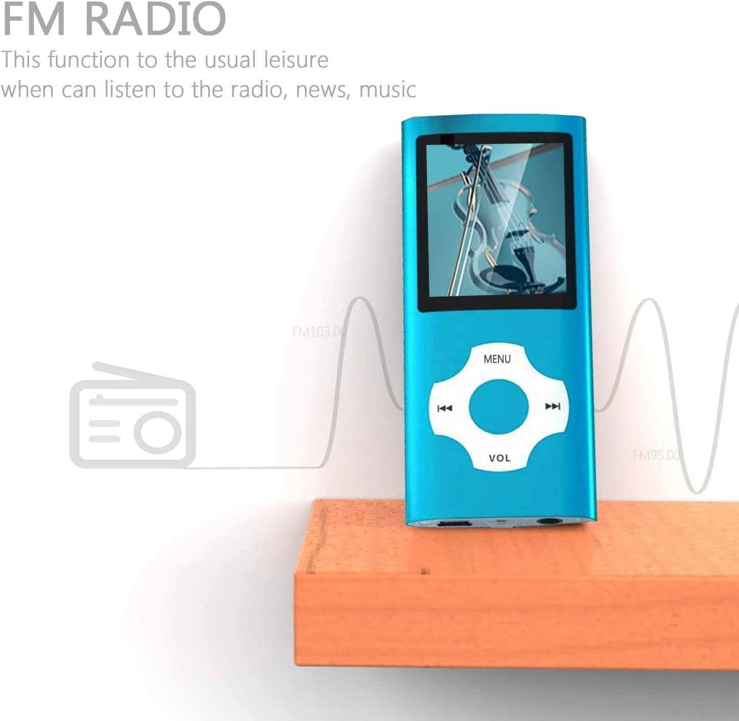 MP3/MP4-Player mit LCD-Display, Tiefblau