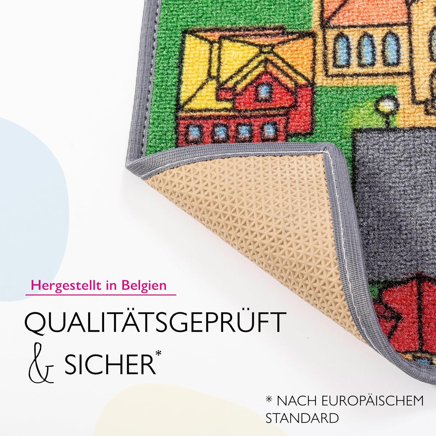 Kinder-Spielteppich Strasse 95x200 cm, waschbar, 95 x 200 cm (Rechteckig) Playcity