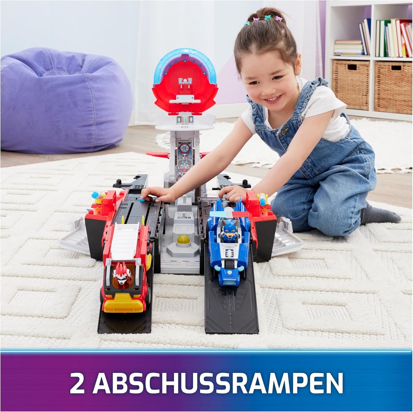 Mighty Kinofilm Hauptquartier Spielset mit Fahrzeug