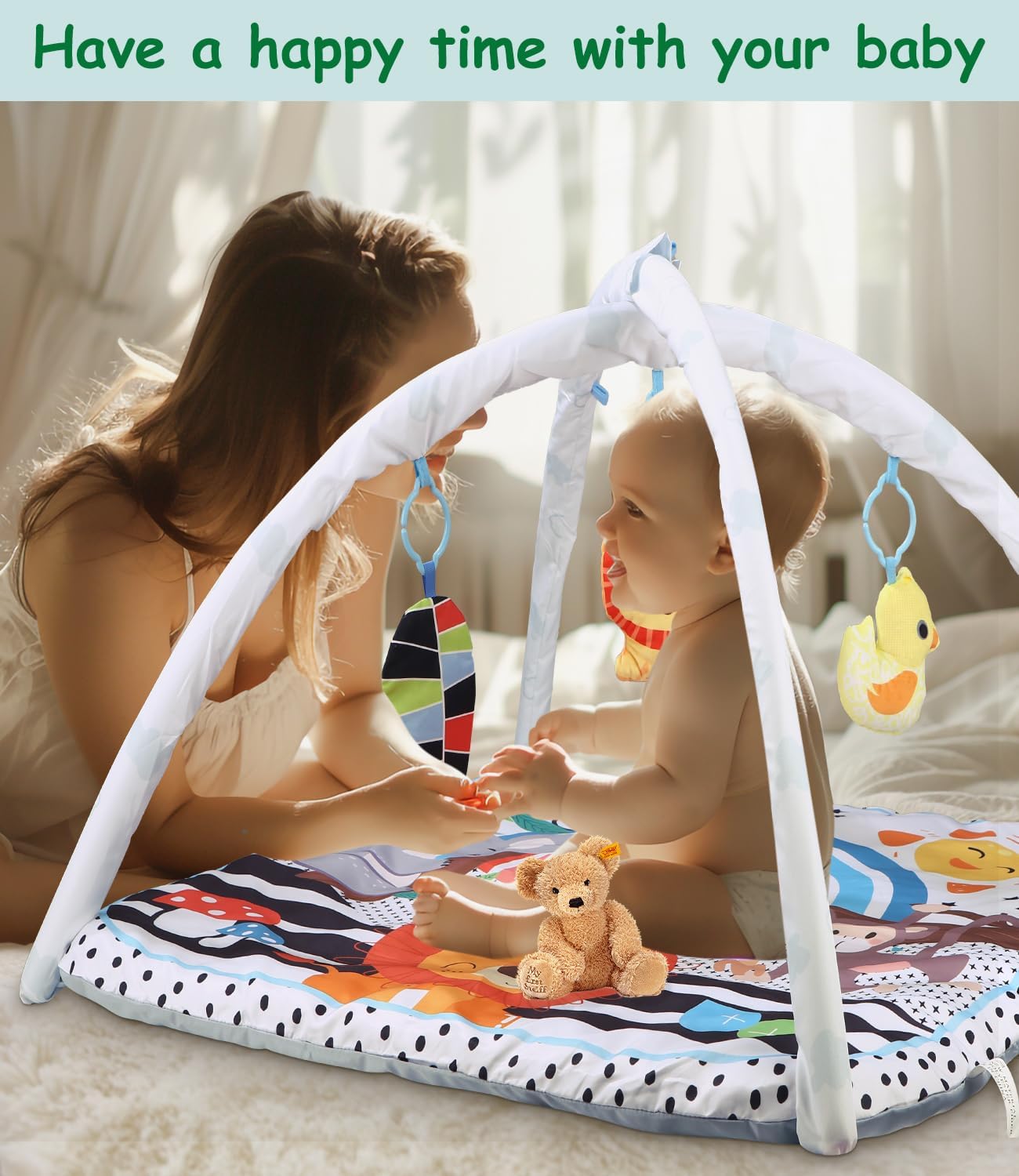 Baby-Spielmatte mit Bogen für kognitive Entwicklung