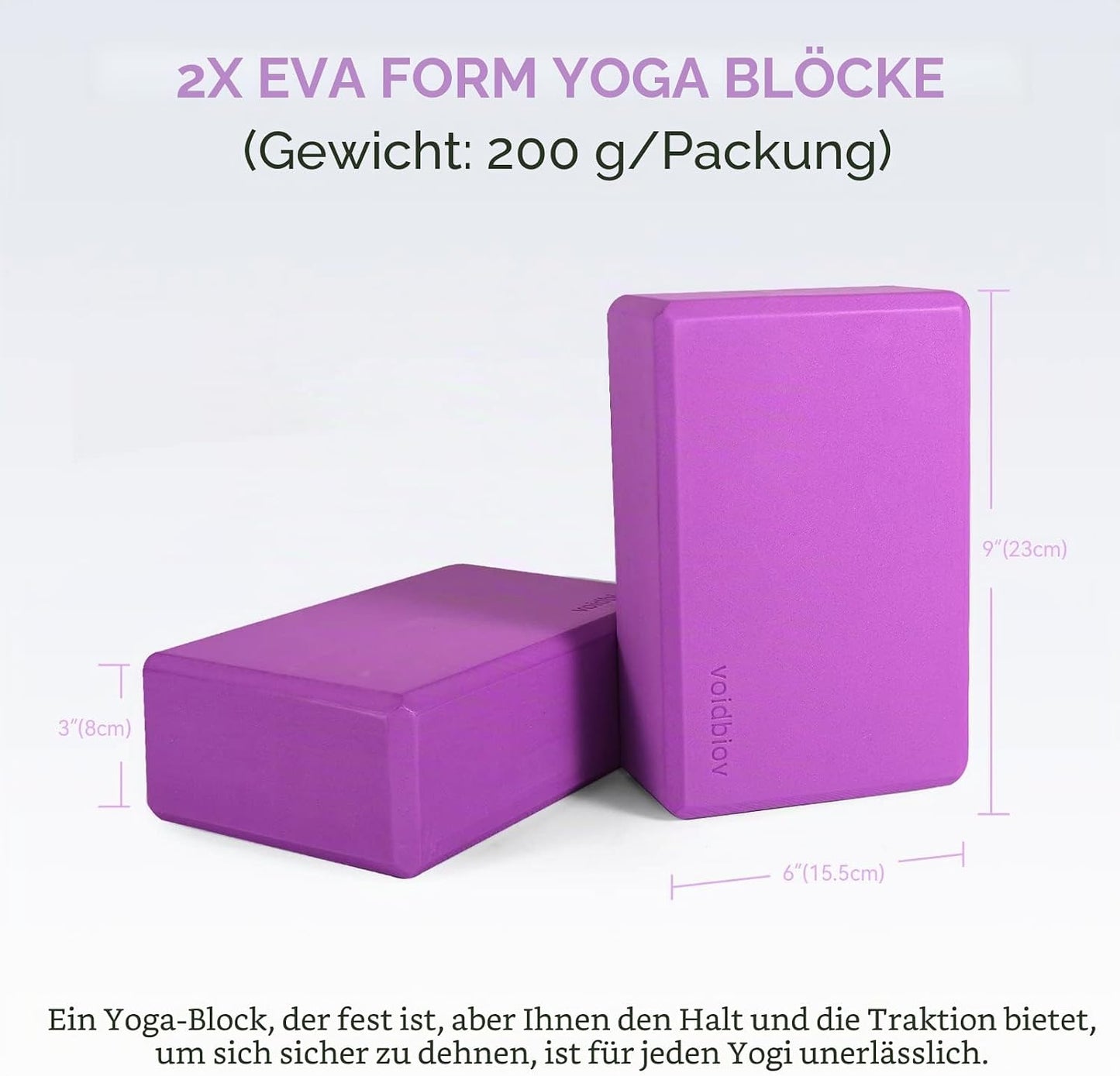2er-Set Yogablock, Purple