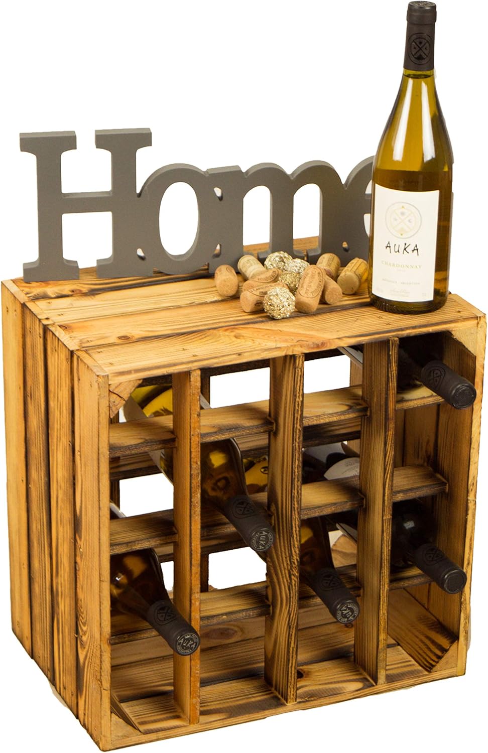 Weinregal Regalkiste, Weinregal 16er Geflammt
