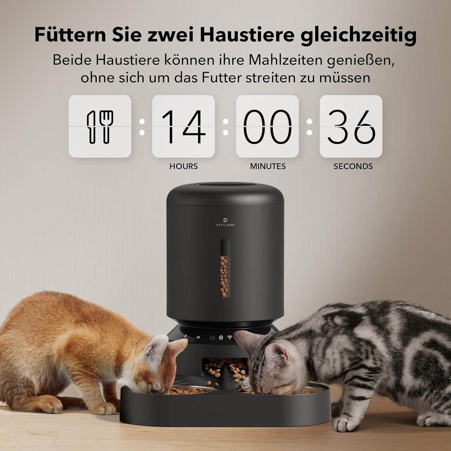 5G Wi-Fi Futterautomat, 5G WiFi,schwarz