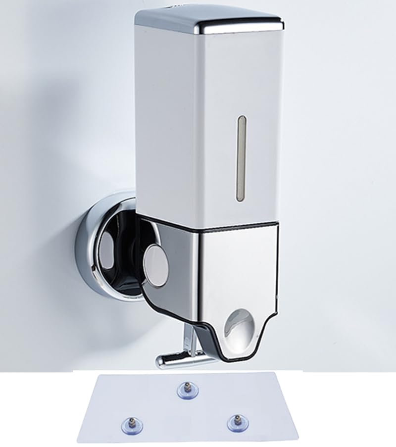 Wandmontierter Seifen- und Lotionspender, 500ml Silber