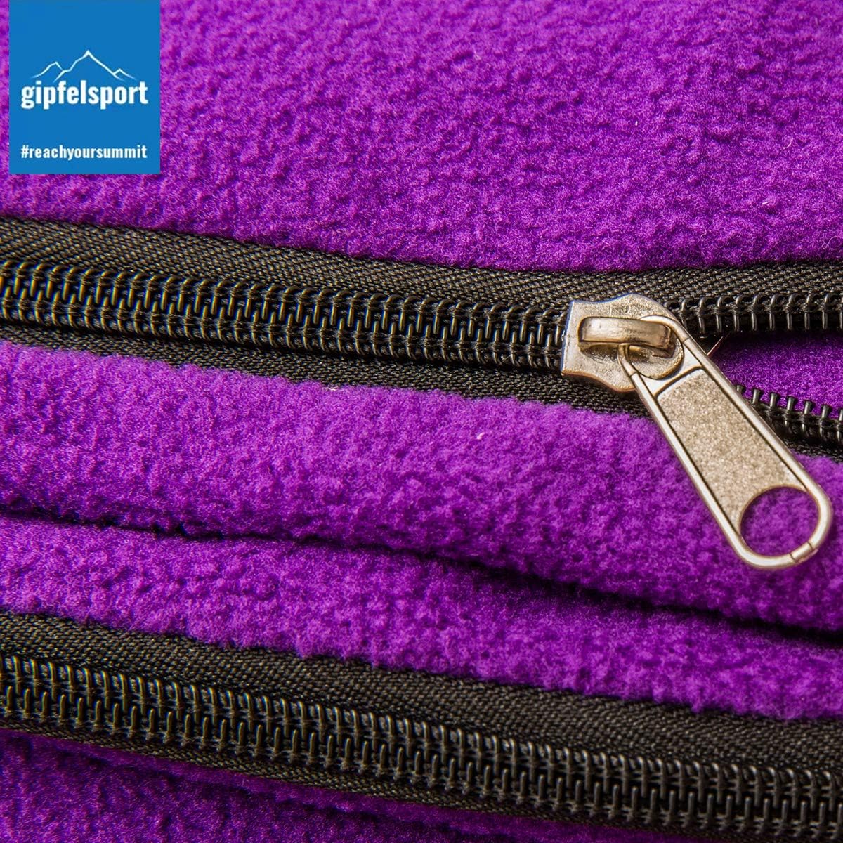 Mikrofaser Fleece mit Schlafsackfunktion, Violett