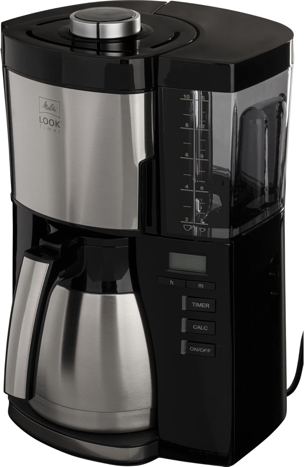 Filterkaffeemaschine Look V Therm Timer 1025-18 mit Timer und bruchsicherer Thermkanne, Schwarz|mit Thermkanne|Single
