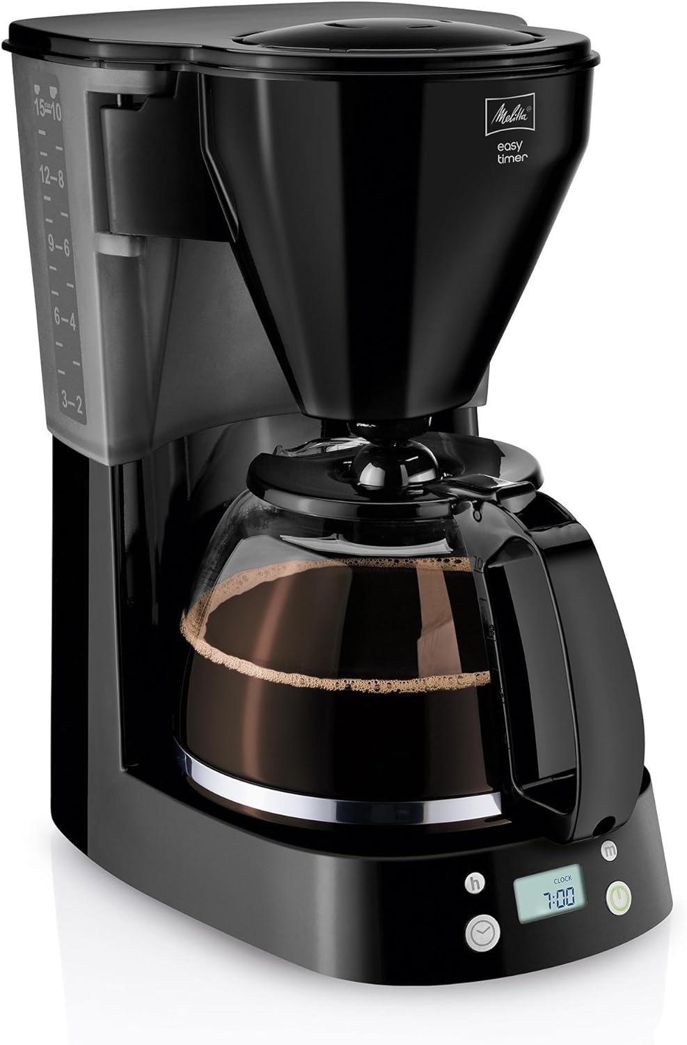 Easy Timer Filterkaffeemaschine mit Glaskanne, Timer-schwarz