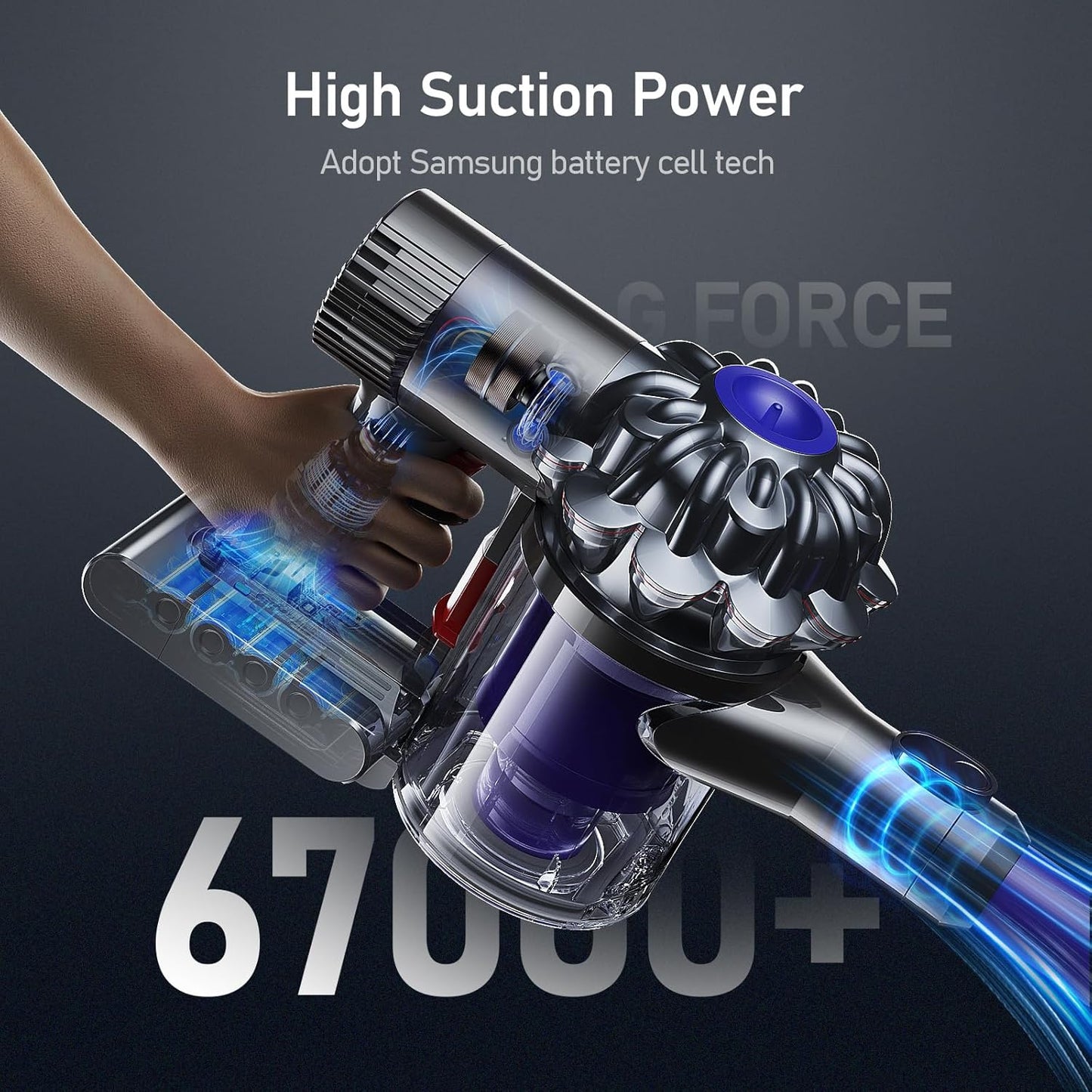 Ersatzakku 6500mAh für Dyson V7 Staubsauger, V7 6.5Ah