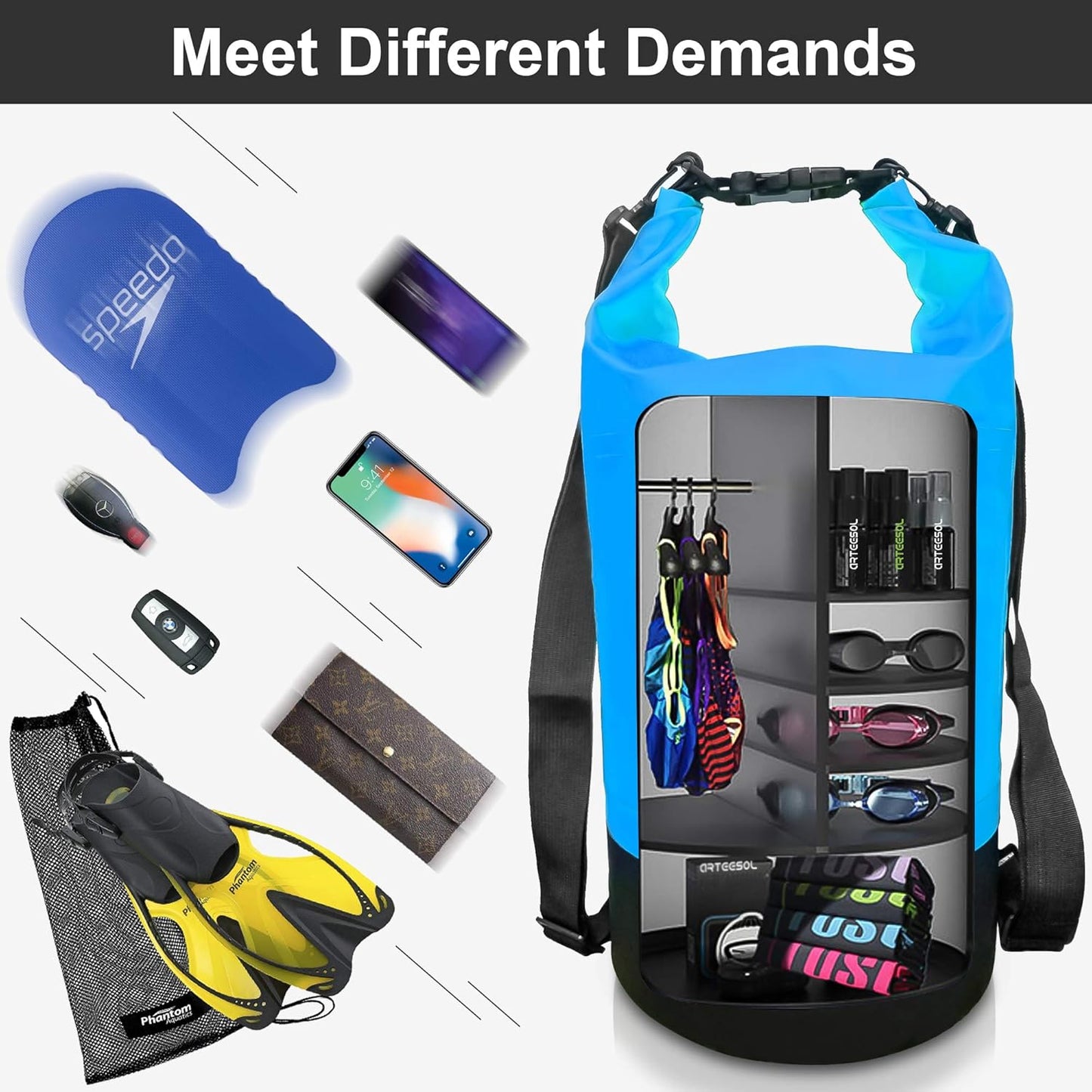 Dry Bag, Blau 30L