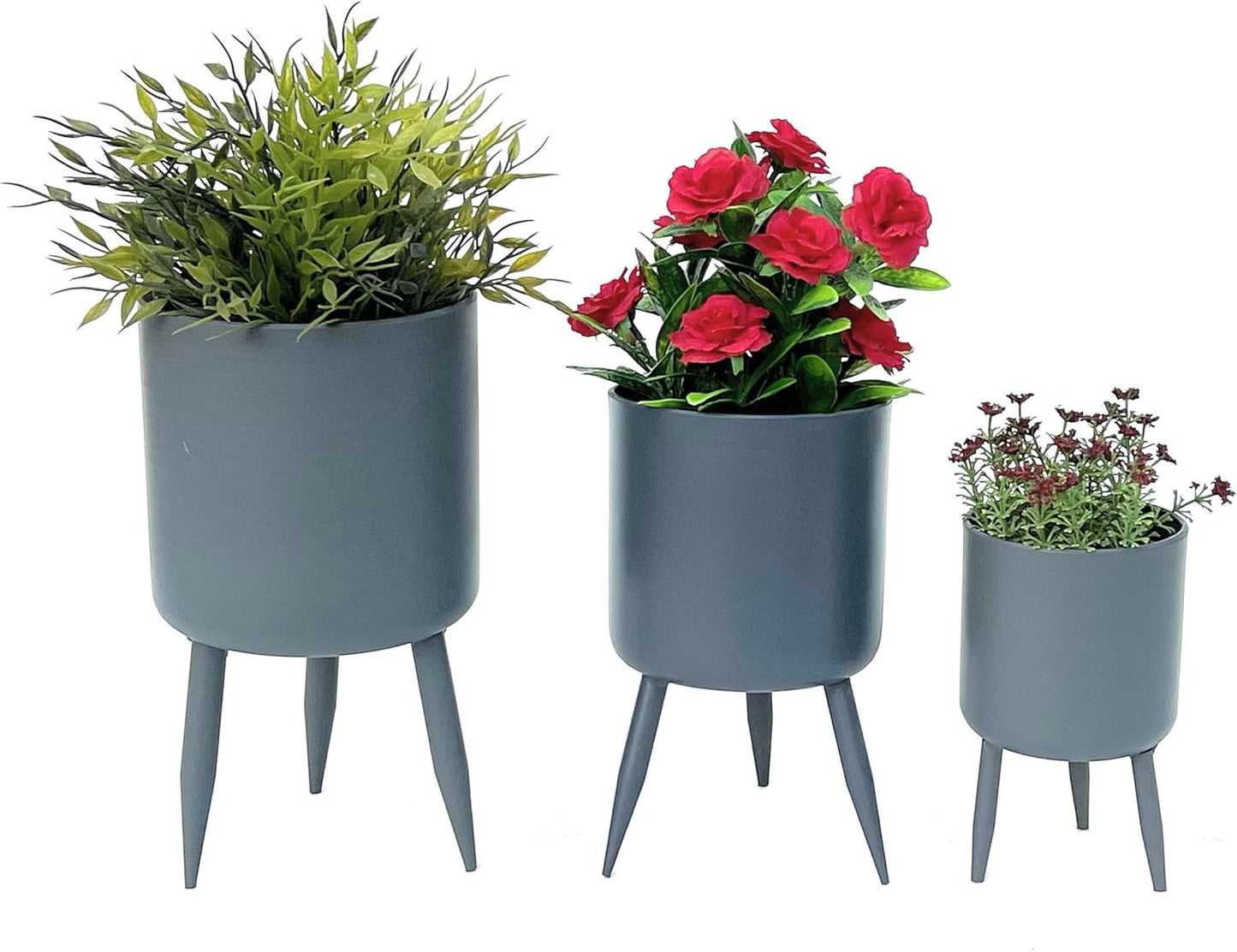 3er-Set Blumentöpfe mit Füssen 96260