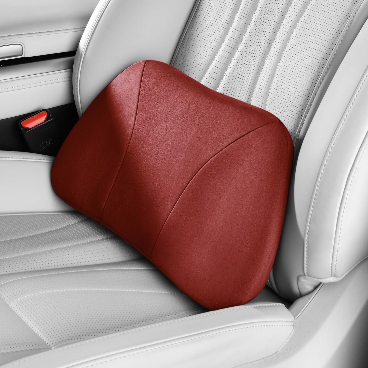 Lendenstützkissen mit Memory Foam für Auto & Büro, Wein