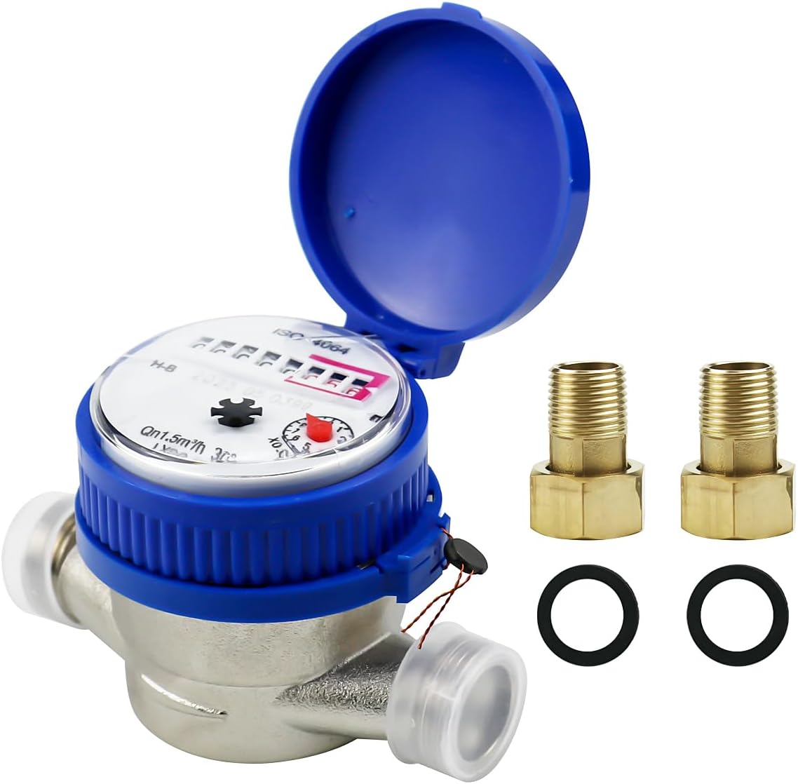 Garten-Wasserzähler mit Zubehör 1/2 Zoll