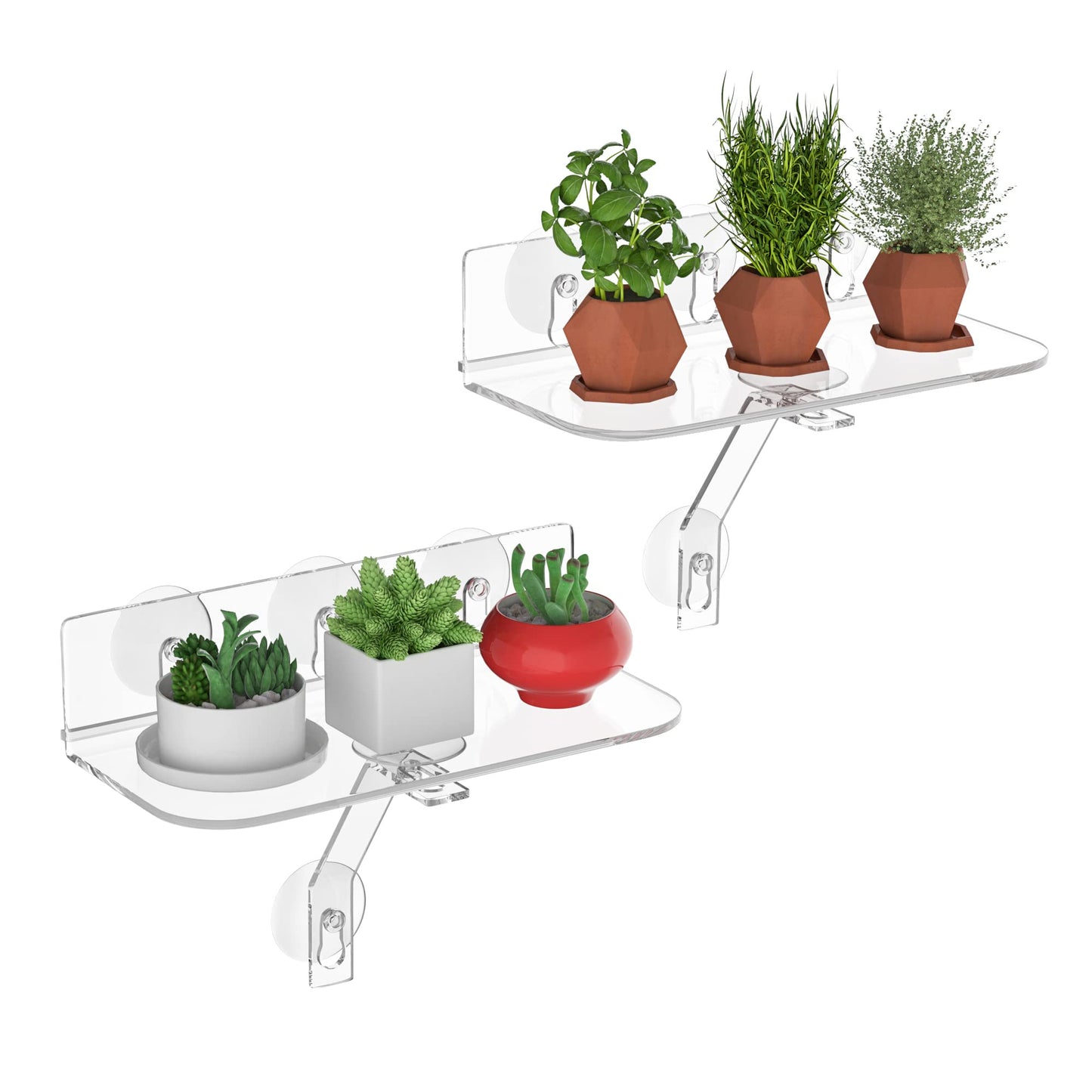 Pflanzenregal-Set für Fenster, 2