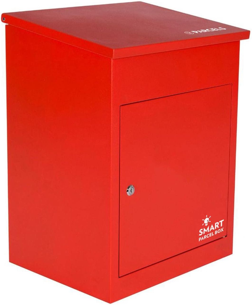 Paketbriefkasten mit Paketfach für Wandmontage, Rot