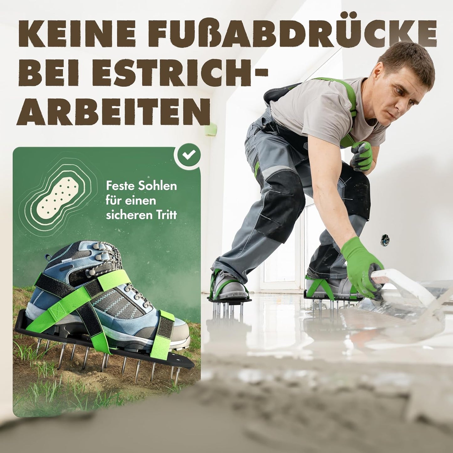 Nagelschuhe LF-RB, Klettverschluss - 1 Nagellänge