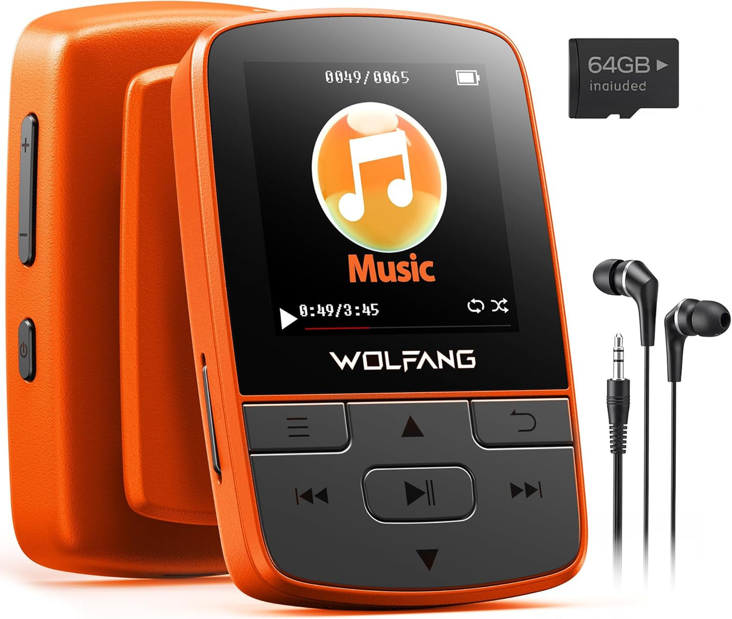 MP3-Player mit Sportclip, Orange