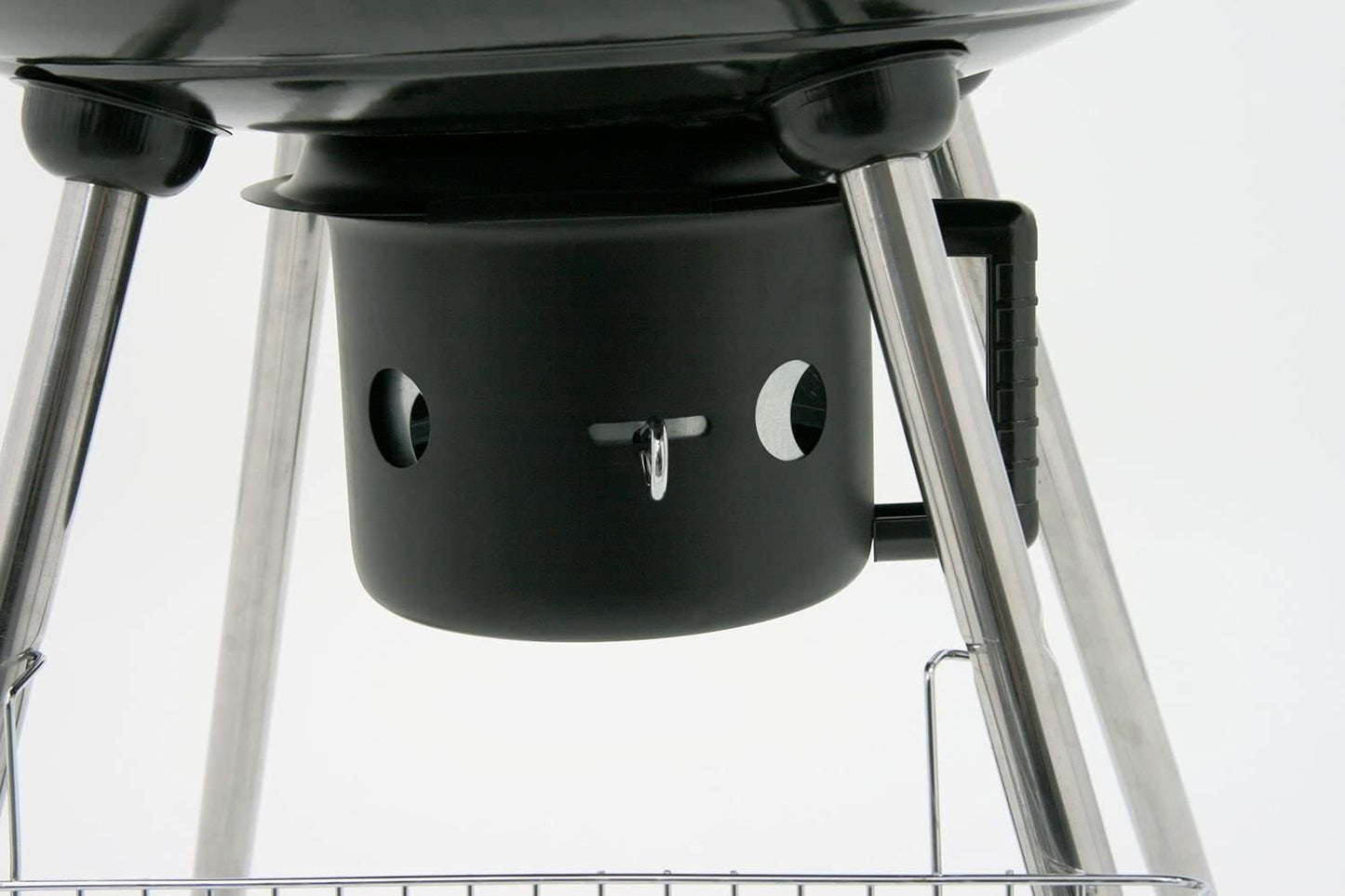 Kugelgrill, Deckel montiert