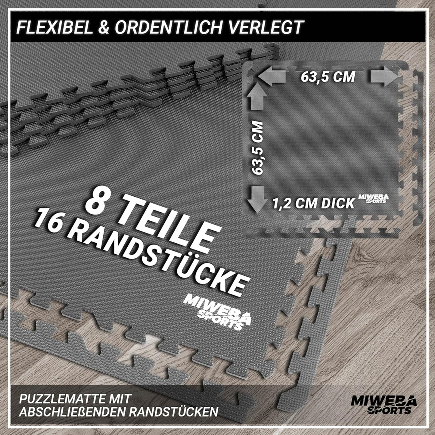 Bodenschutz-Puzzlematte BS100, Grau