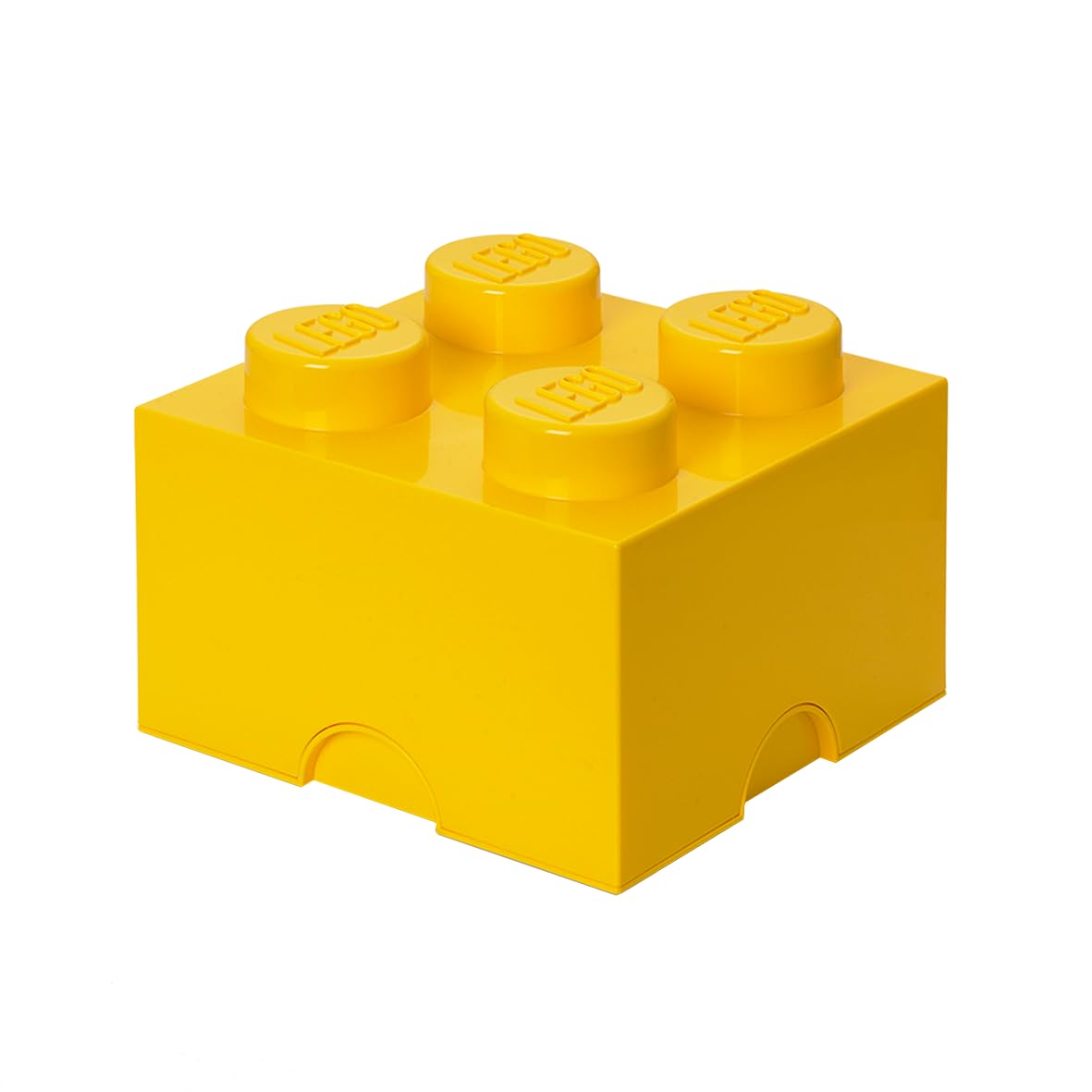 Lego Aufbewahrungsstein, 4 Noppen, stapelbar, Bright Yellow