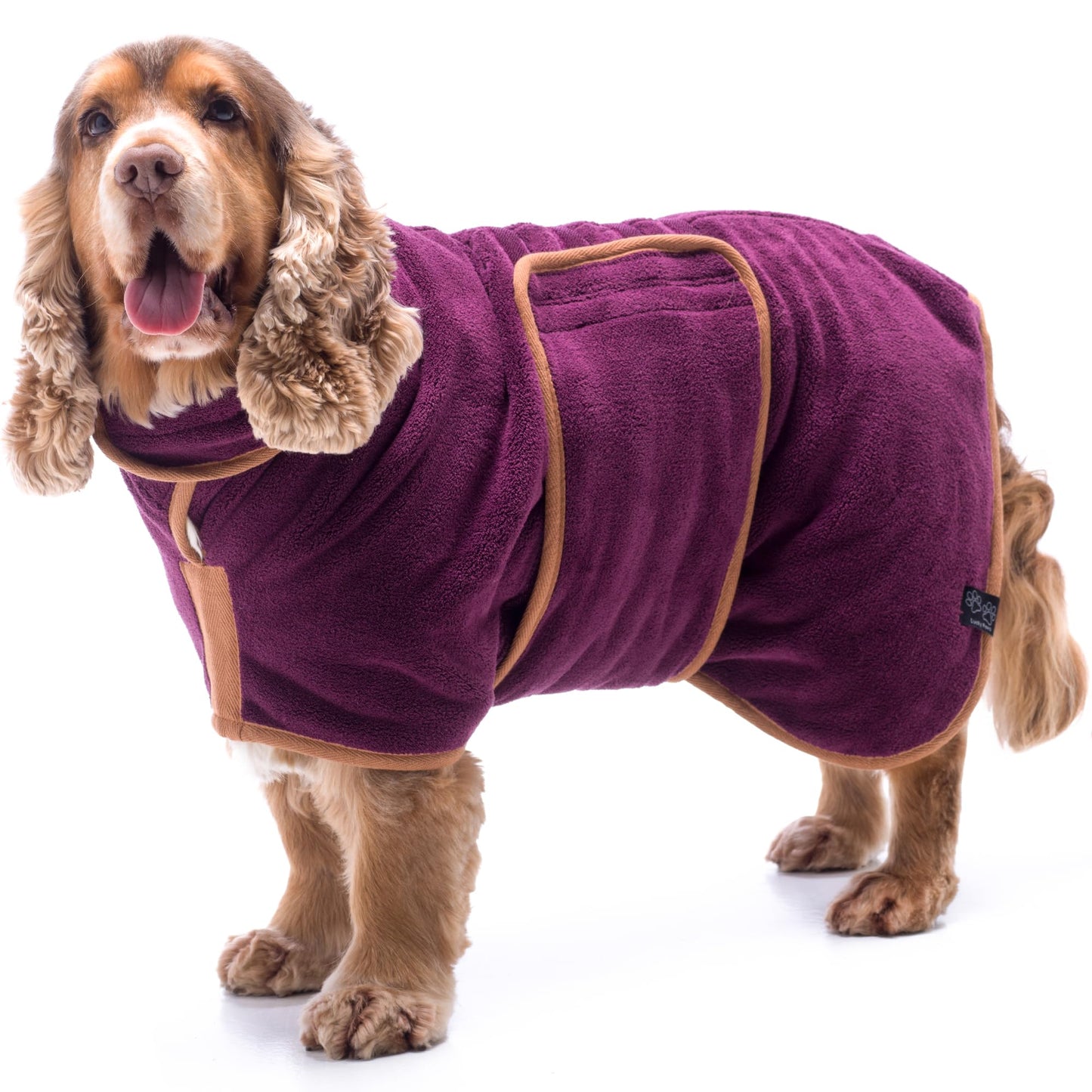 Hundebademantel, Pflaume XL