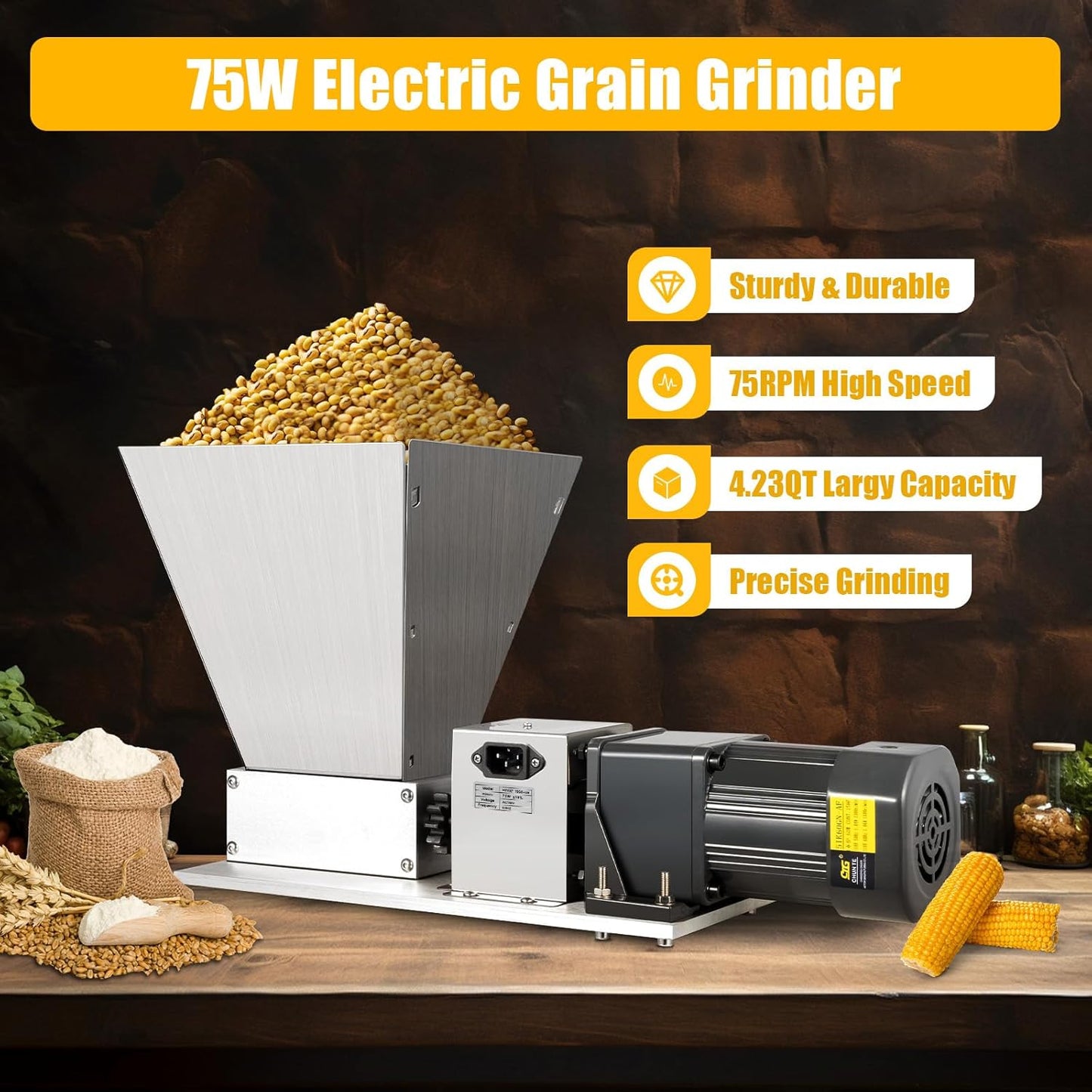 Getreidemühle mit Trichter