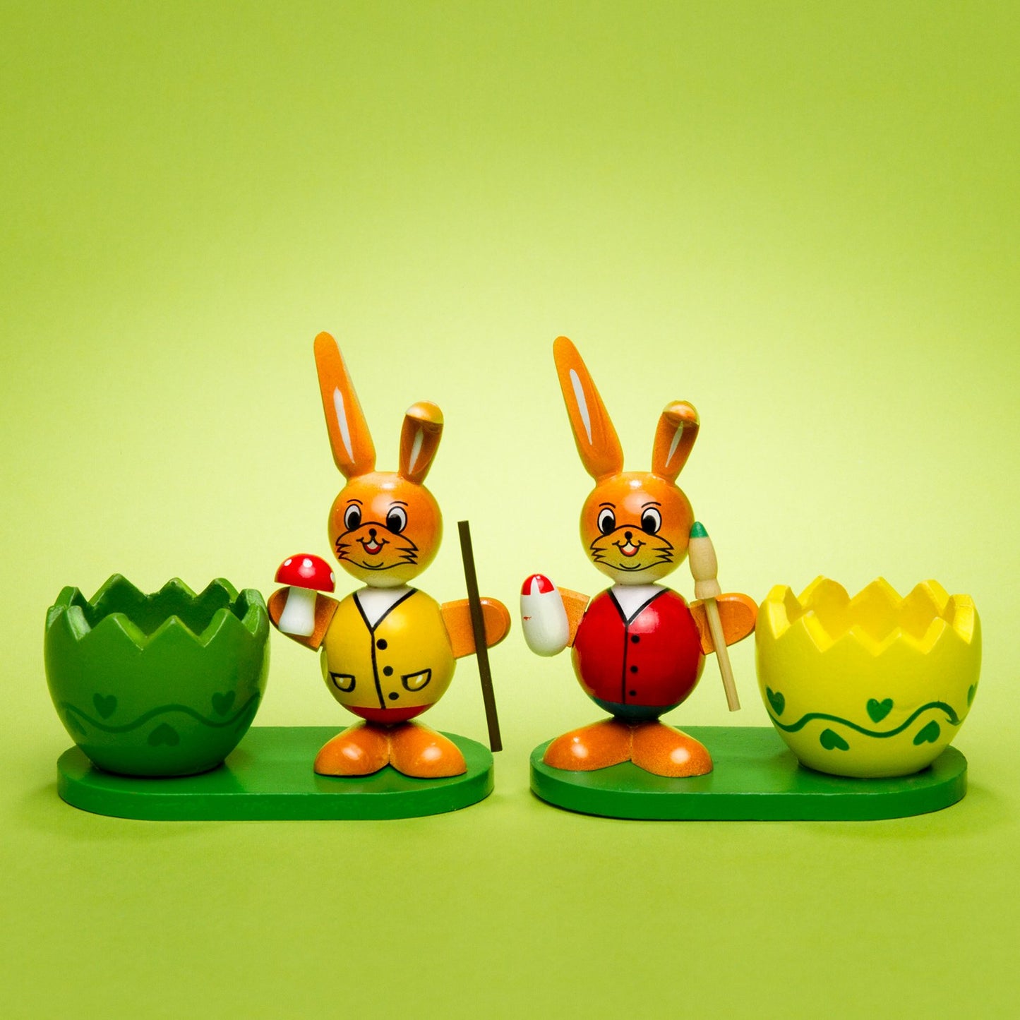 2er-Set Osterdeko Eierbecher, A1 2er Set Gelb | Rot
