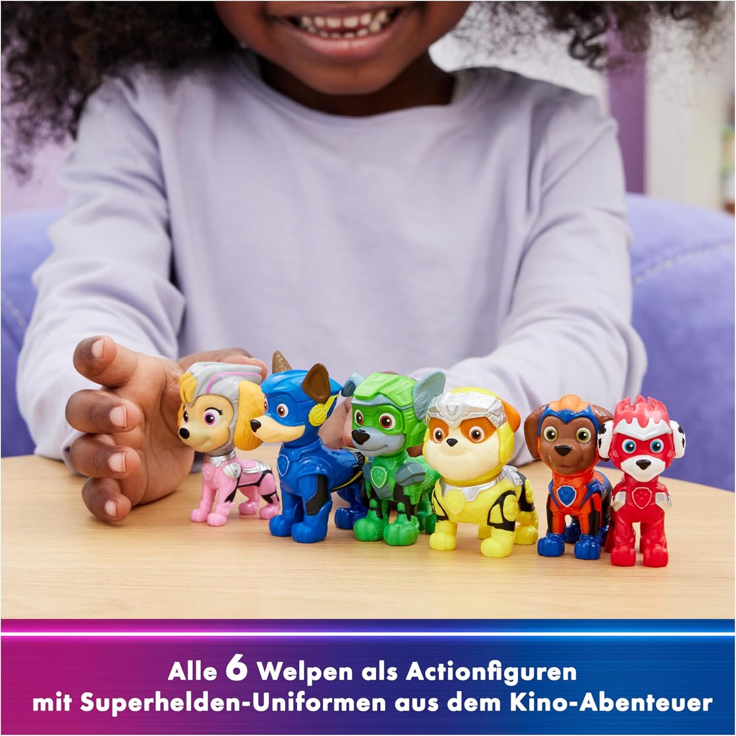 Paw Patrol: Der Mighty Kinofilm, Geschenkset mit 6 Superhelden-Spielfiguren