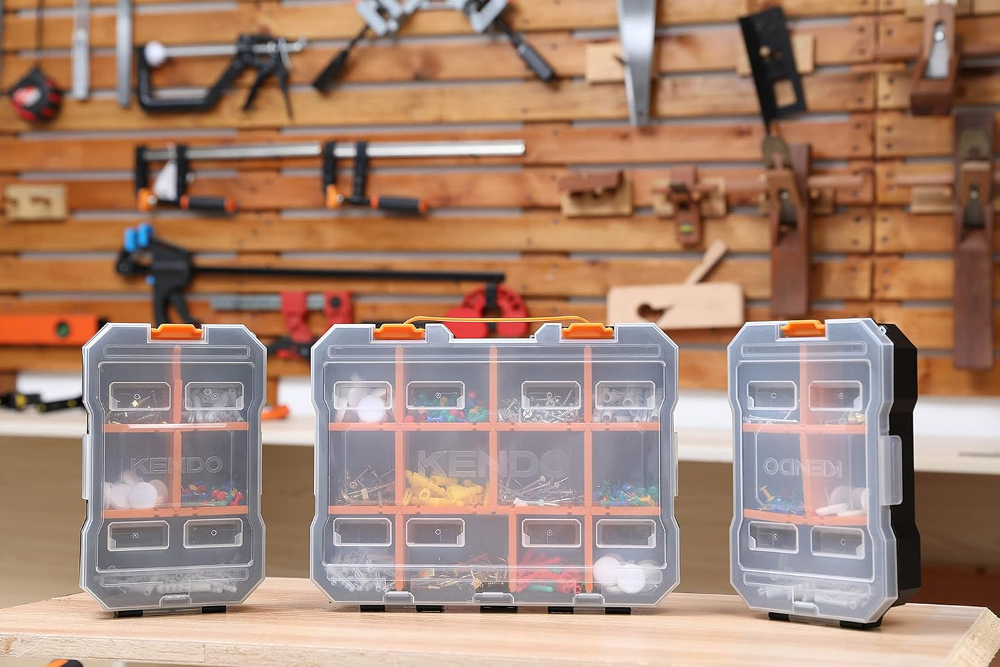 3-teiliges Sortierboxen-Set für Kleinteile, 32 Fächer Set 3-teilig