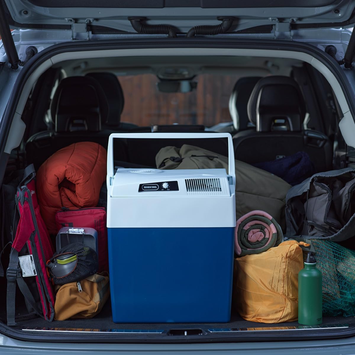 ME27 Auto-Kühlbox mit Doppellüfter-System, 26 L Blau