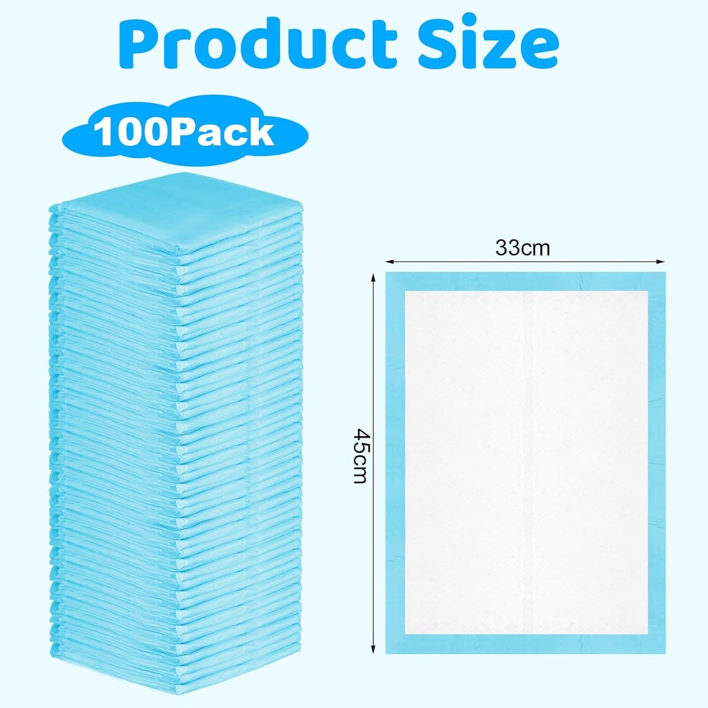 Einweg-Wickelunterlagen, 100 Stück, 100pcs-33x45