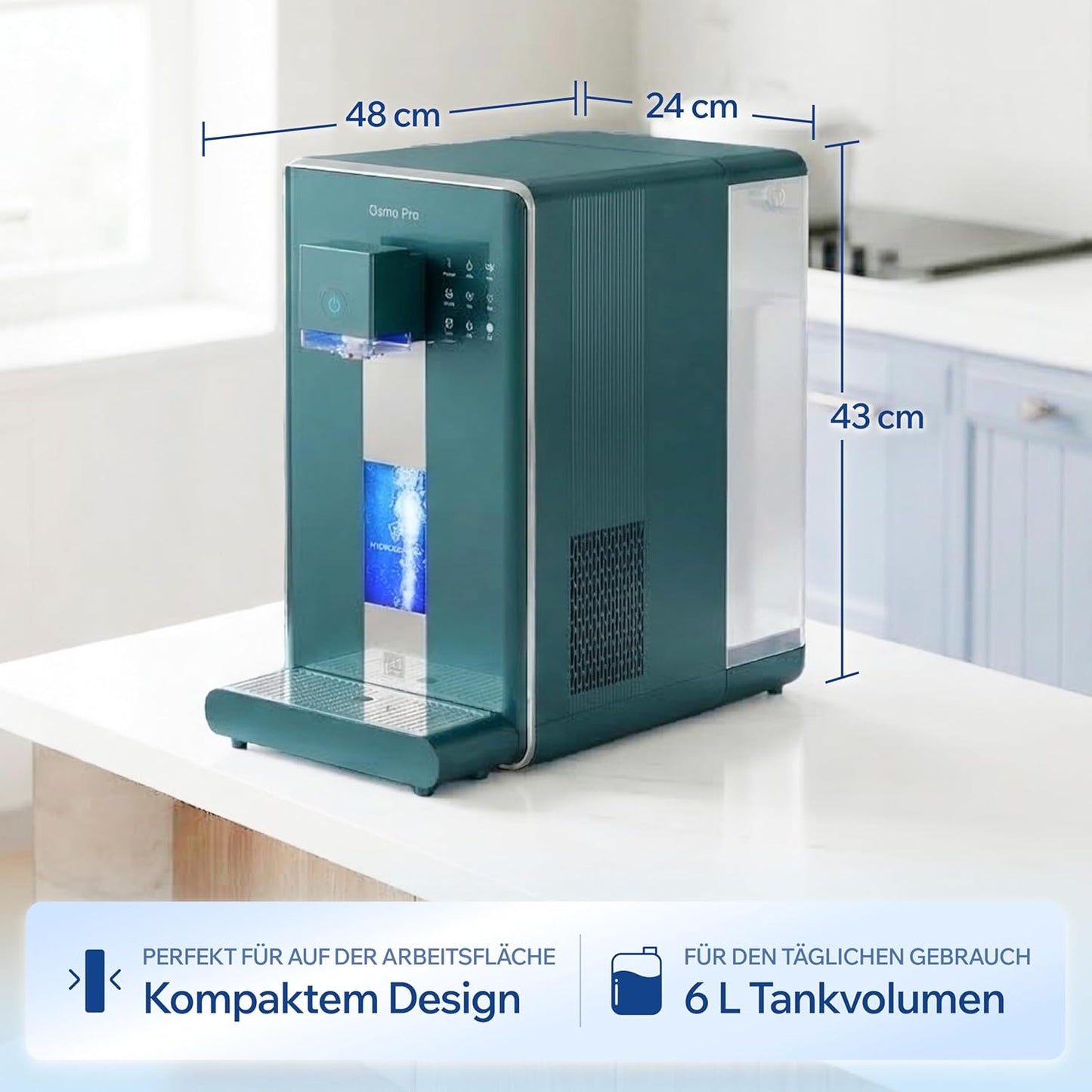 Osmo Pro Osmoseanlage mit Wasserstoff- & Heisswasserfunktion, Osmo Pro