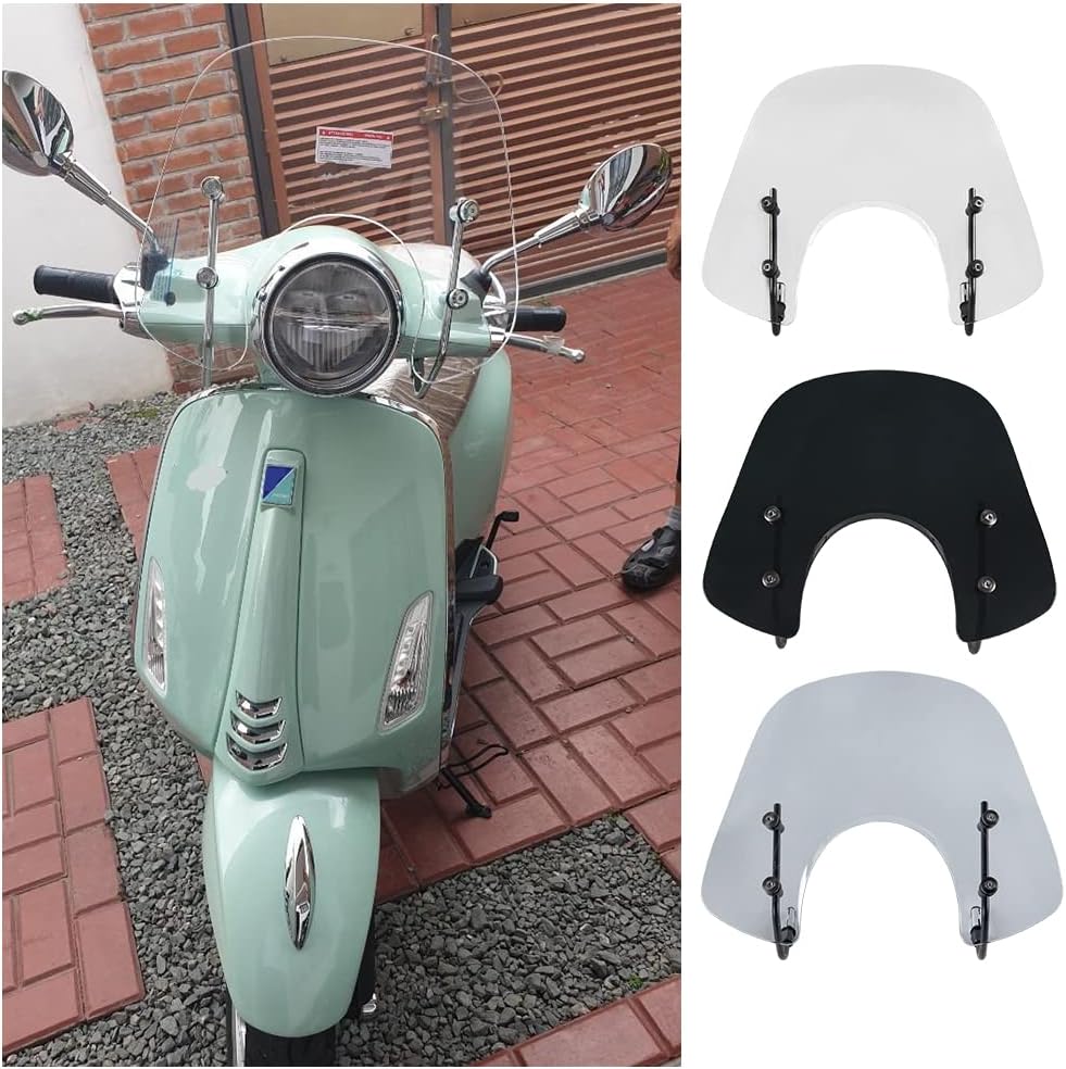 Scooter Windschutzscheibe für Vespa Primavera (2017-2022), Clear-Tall-Bildschirm