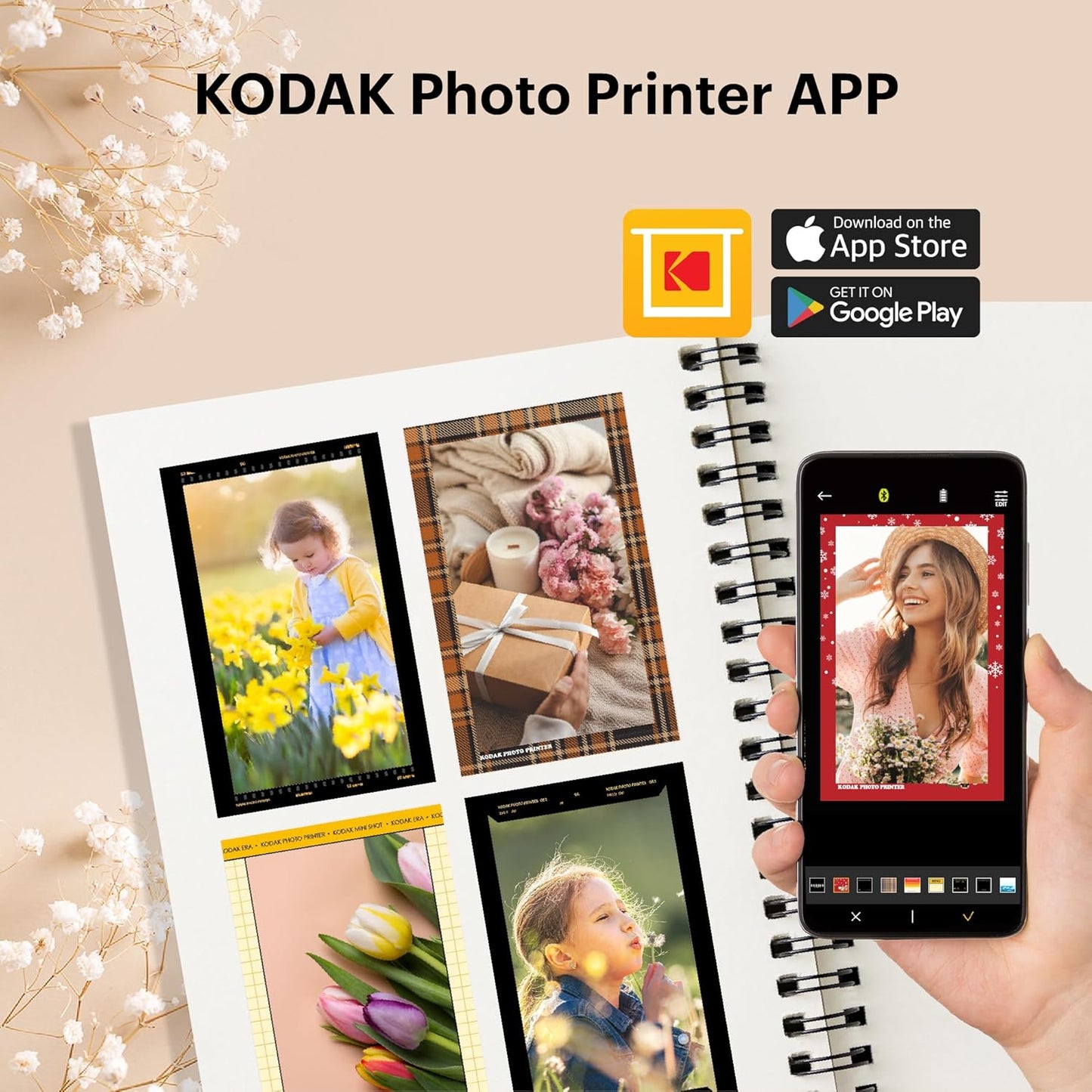 Mini 2 Retro Fotodrucker, Druker + 8 Blatt bianco
