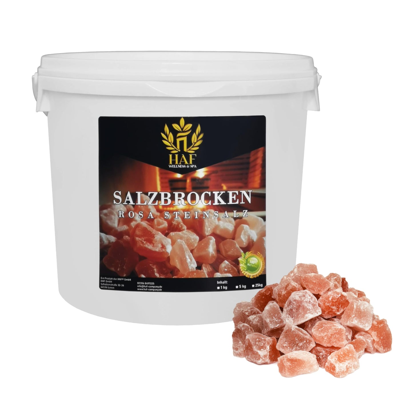 Rosa Salzbrocken 5 kg naturbelassen, 2-5 cm, 1 x 5 kg