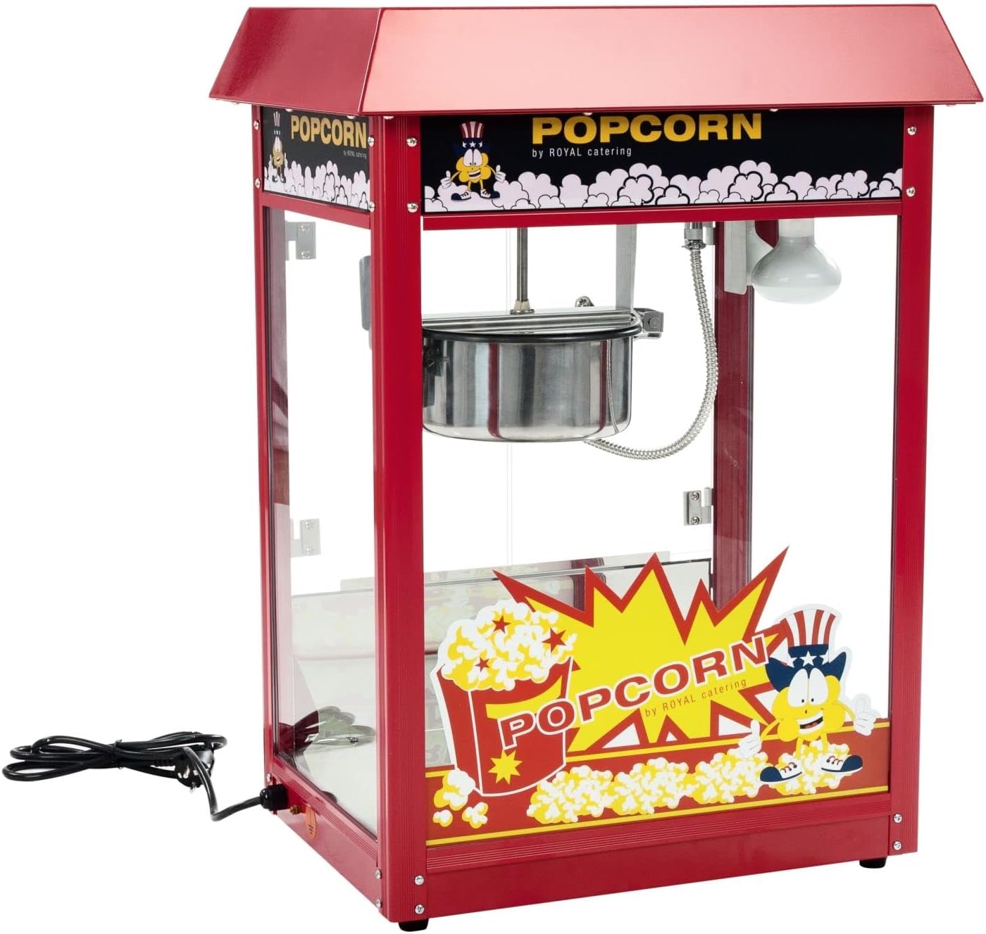 Popcornmaschine Retro-Design mit Teflon-Topf