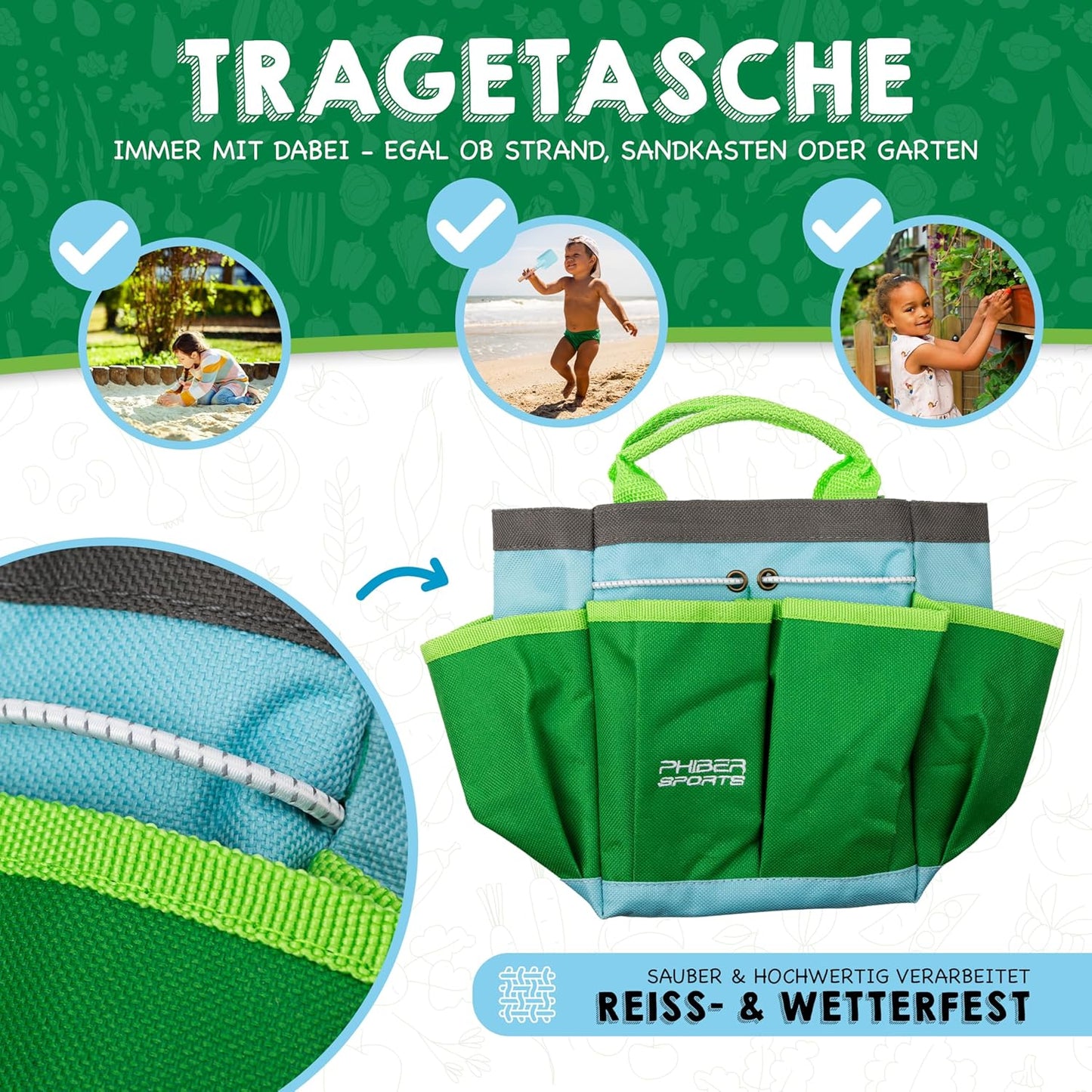 11-teiliges Gartenwerkzeug-Set für Kinder ab 3 Jahren